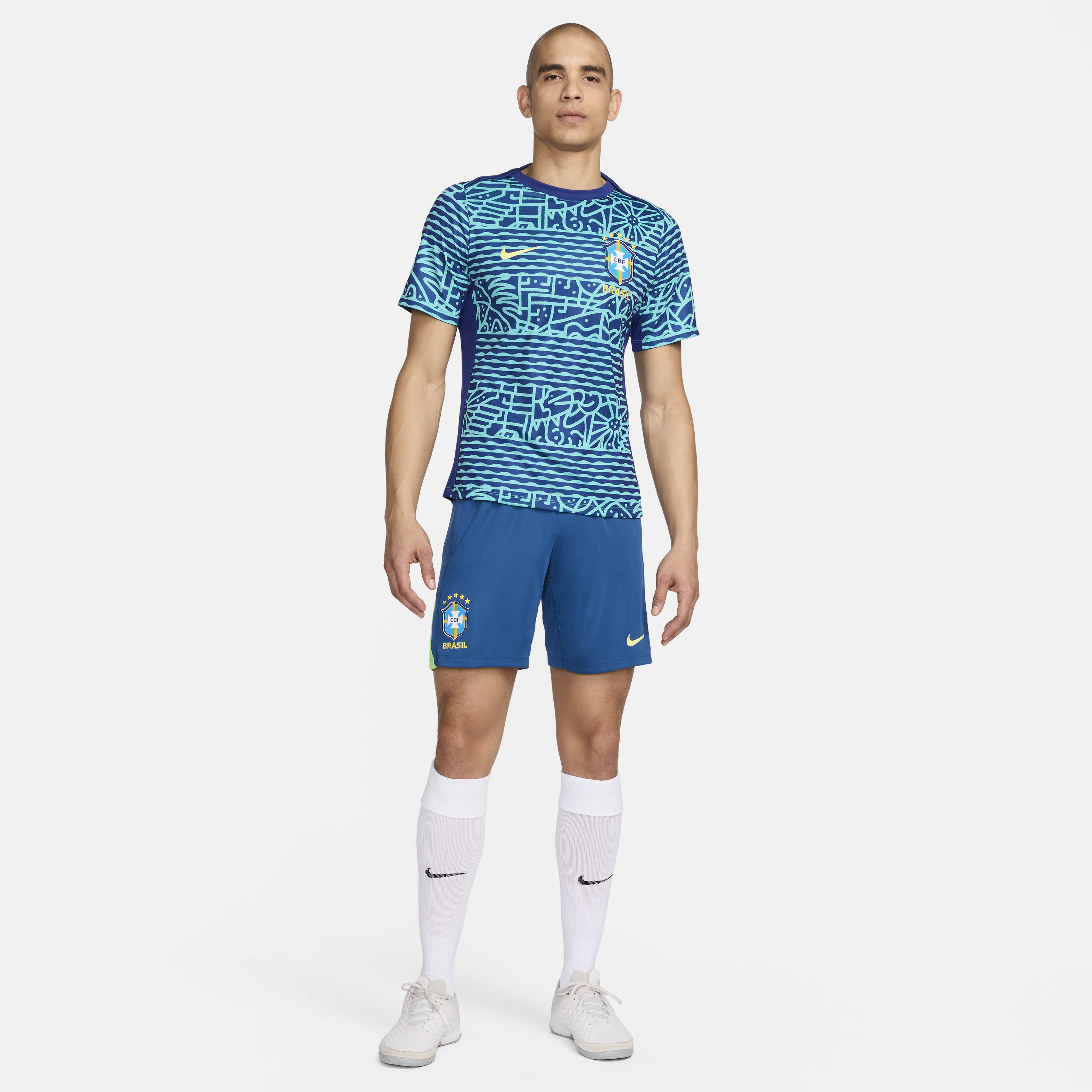 Brazil Academy Pro Men's Nike Dri-FIT Soccer Pre-Match Short-Sleeve Top