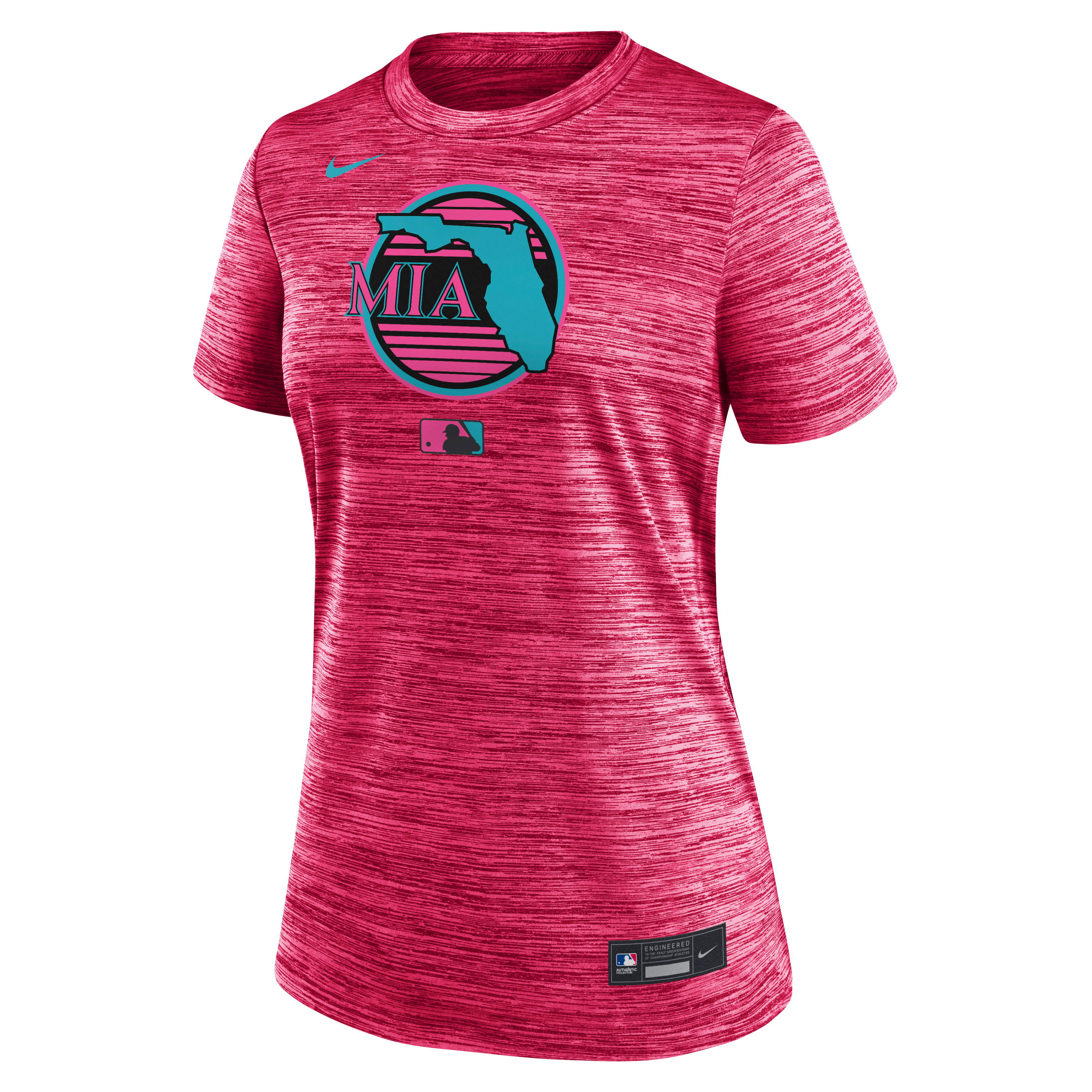 Miami Marlins Authentic Collection City Connect Velocity Women's Nike Dri-FIT MLB T-Shirt