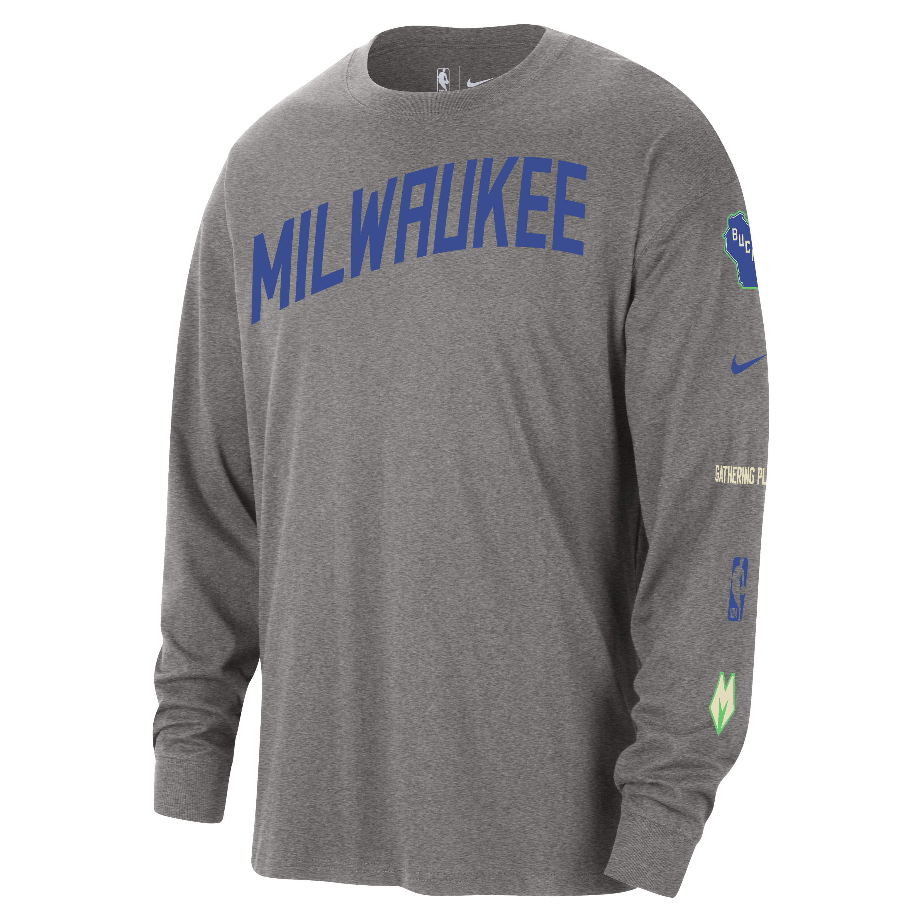 Milwaukee Bucks 2023/24 City Edition Men's Nike NBA Max90 Long-Sleeve T-Shirt