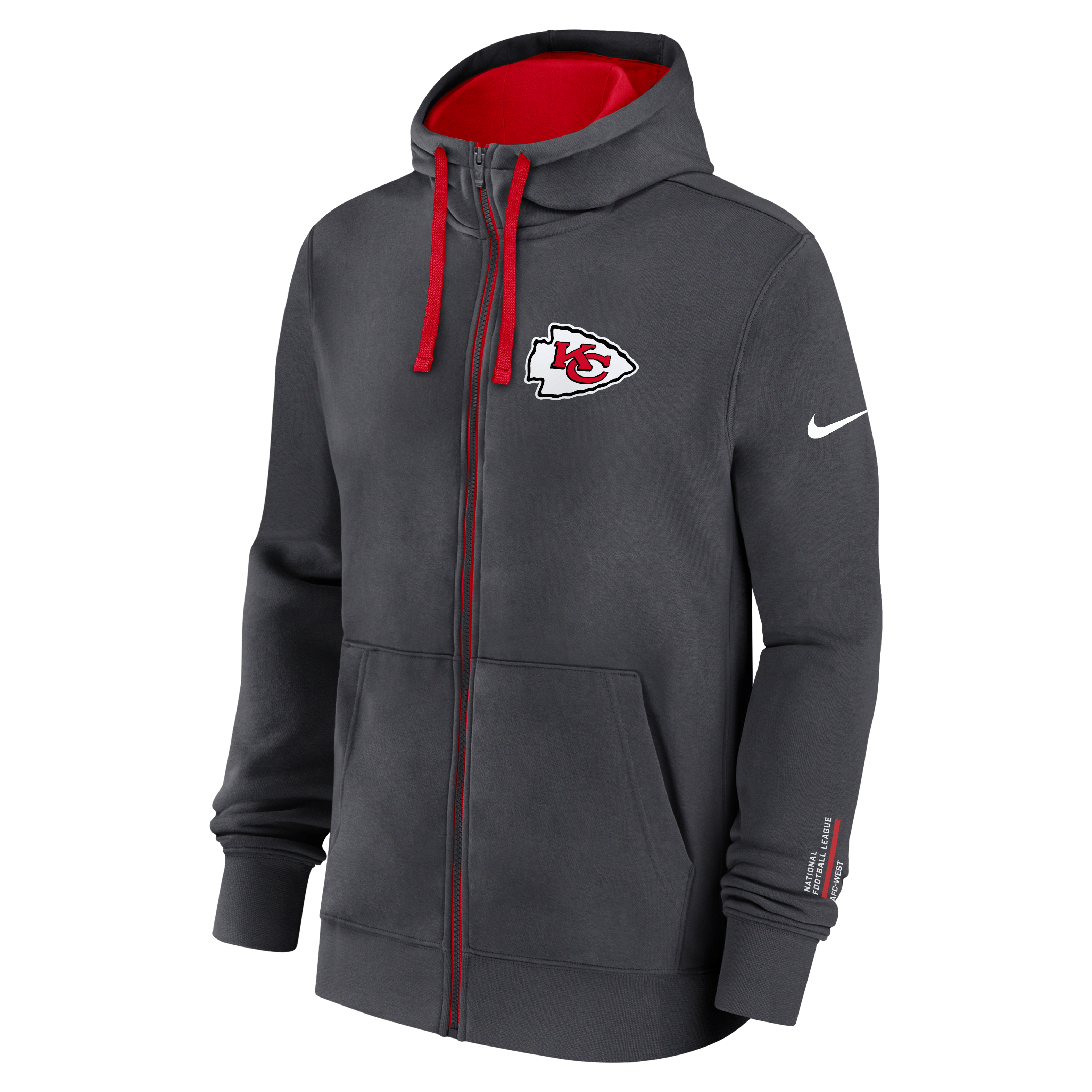 Kansas City Chiefs Playbook Page Club Men's Nike NFL Full-Zip Hoodie