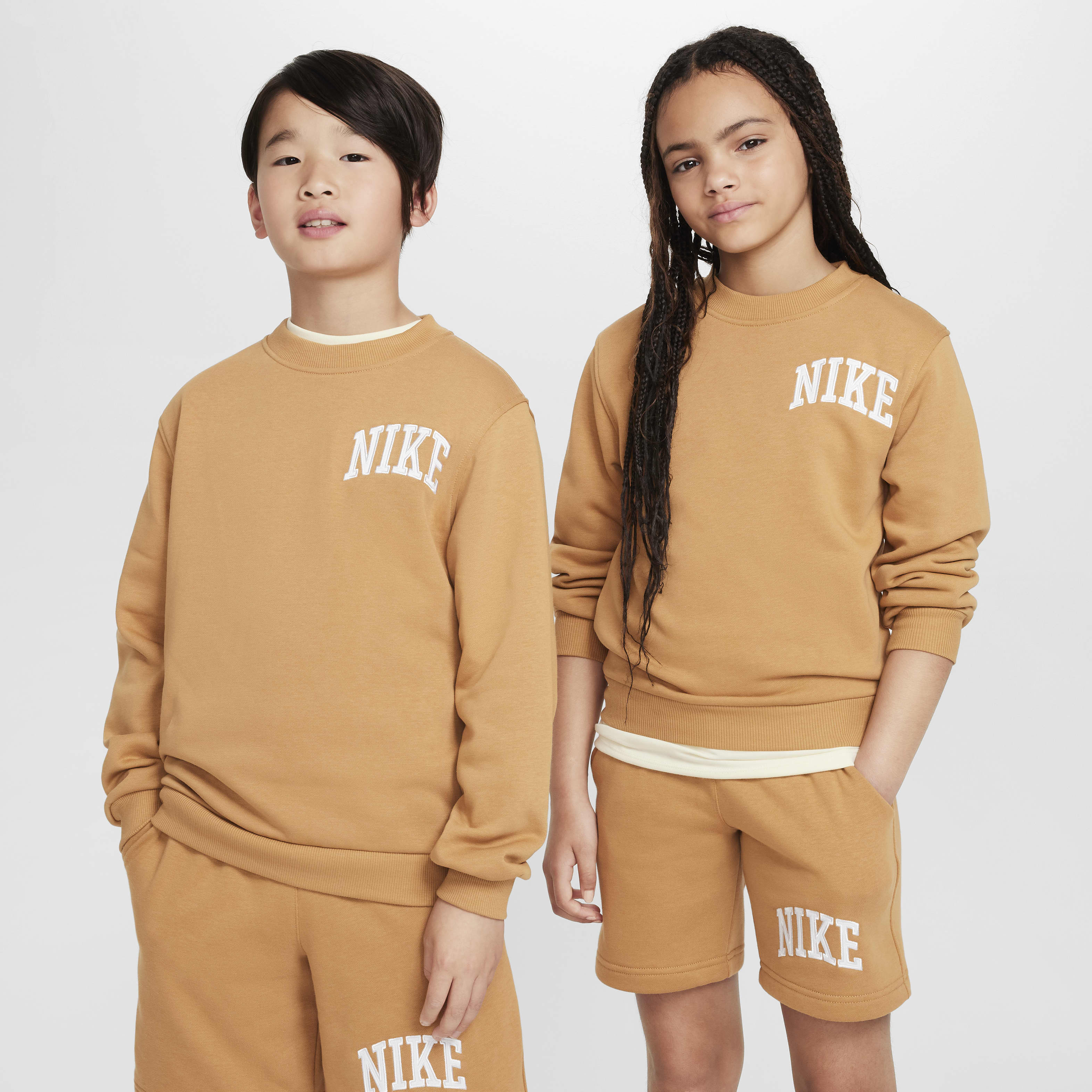 Nike Sportswear Club Big Kids' French Terry Crew-Neck Sweatshirt