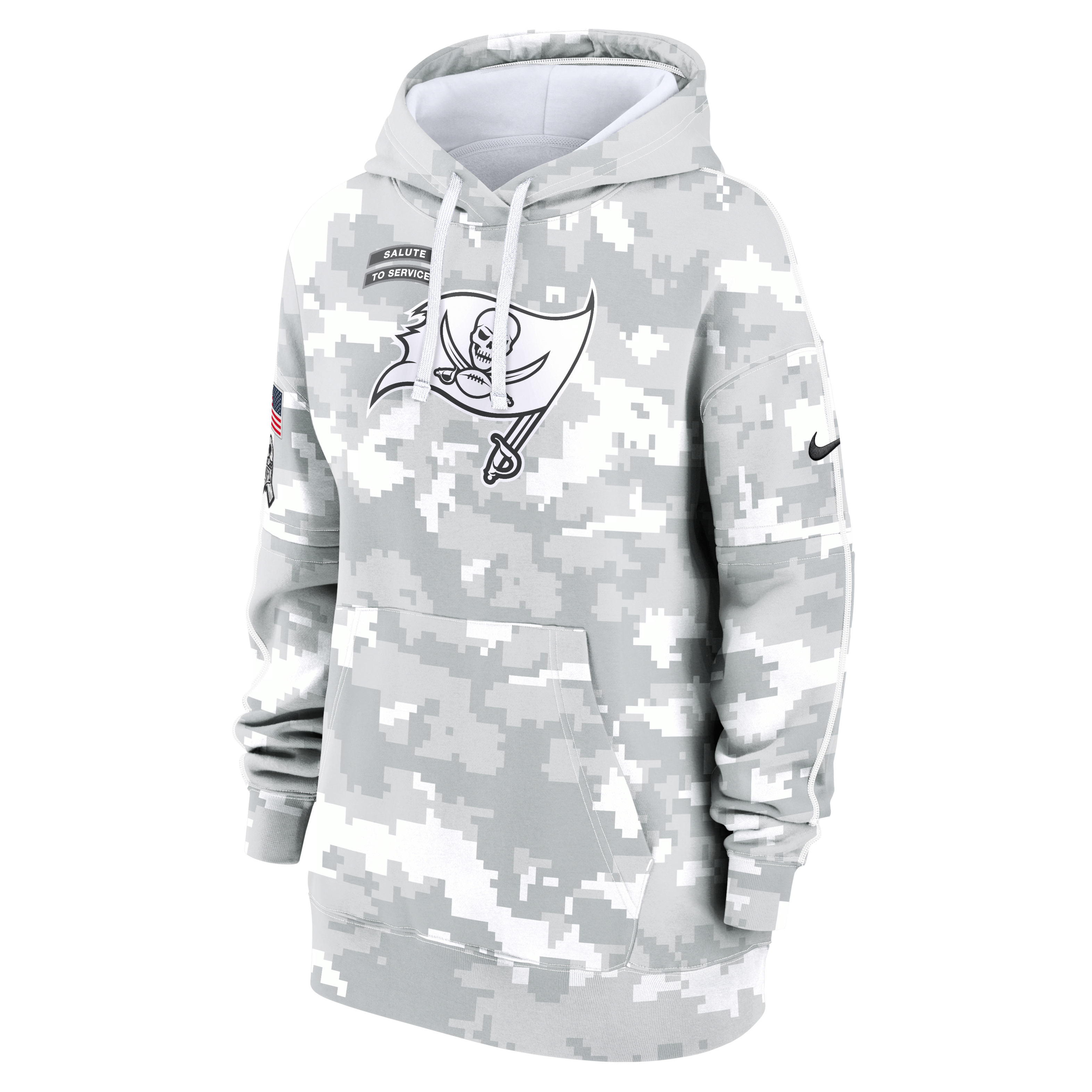 Tampa Bay Buccaneers Salute to Service Primary Edge Club Women's Nike NFL Pullover Hoodie