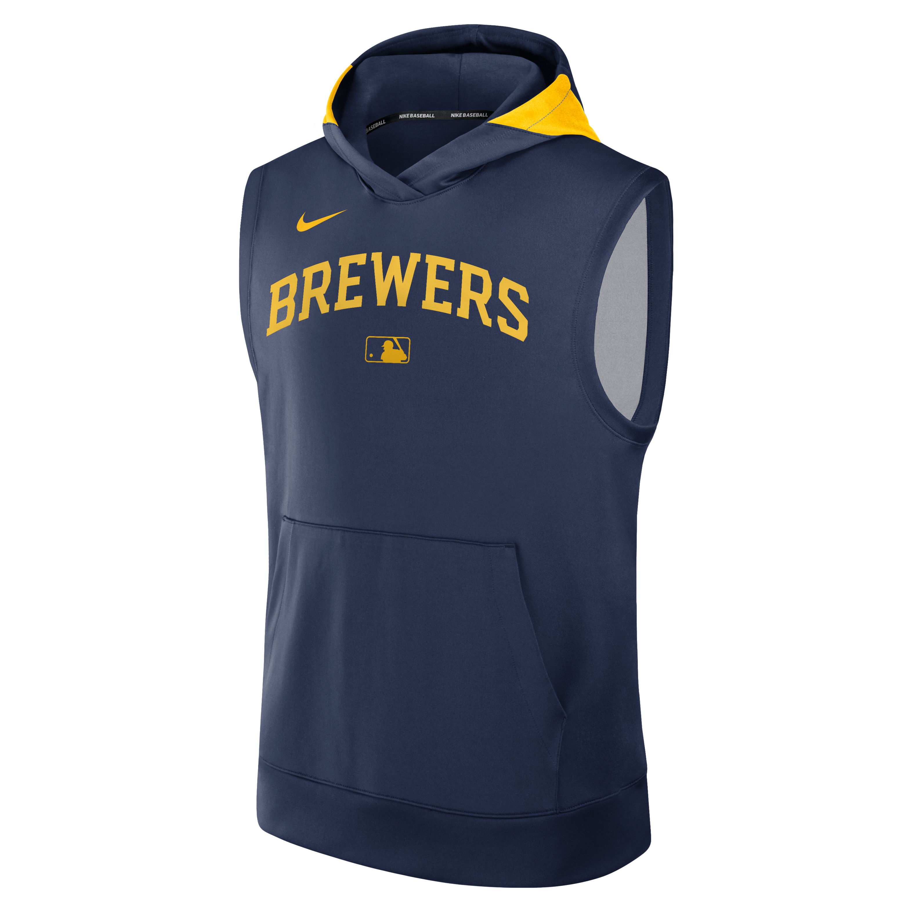 Milwaukee Brewers Authentic Collection Men’s Nike Dri-FIT MLB Sleeveless Pullover Hoodie