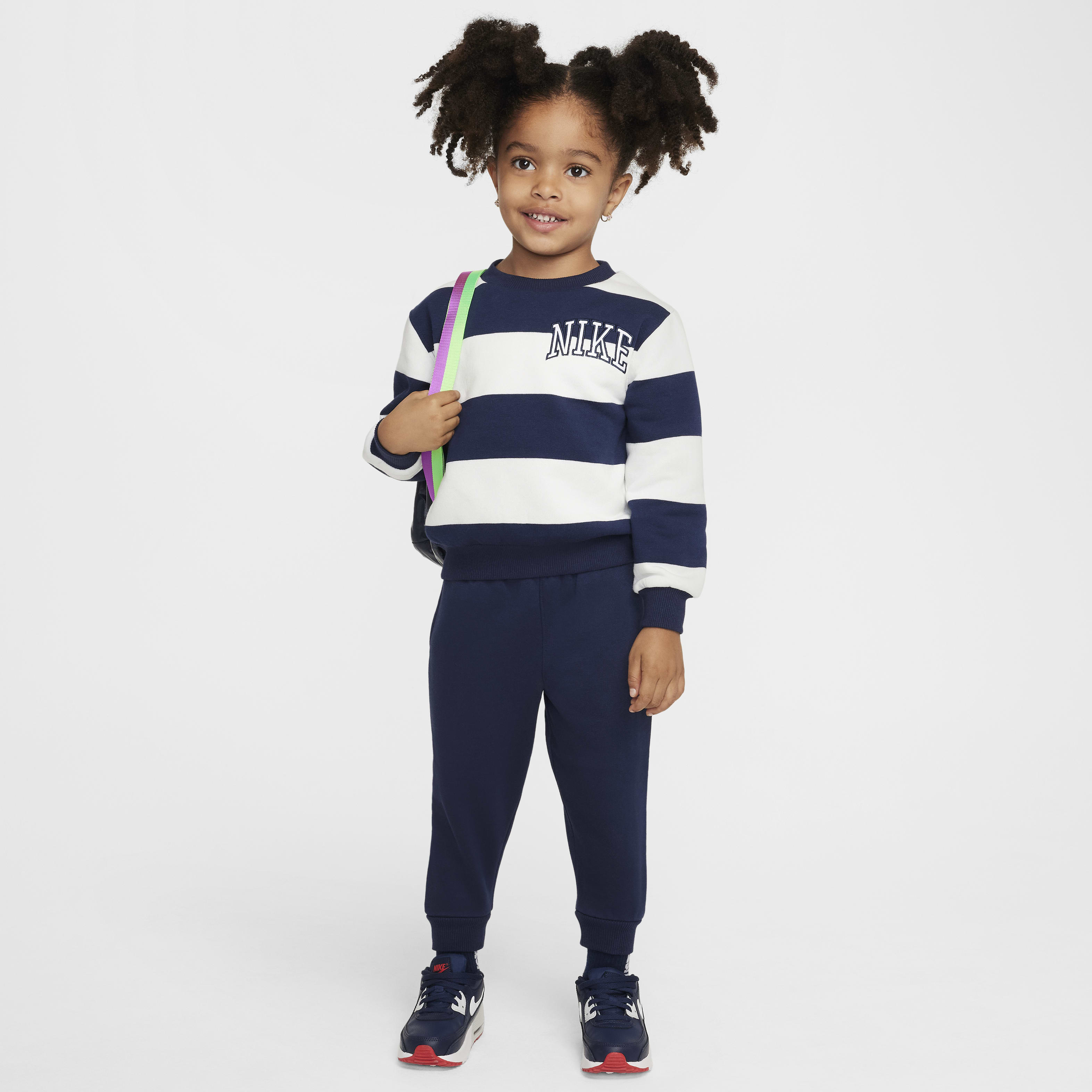 Nike Sportswear Club Toddler 2-Piece Rugby Stripe Crew Set