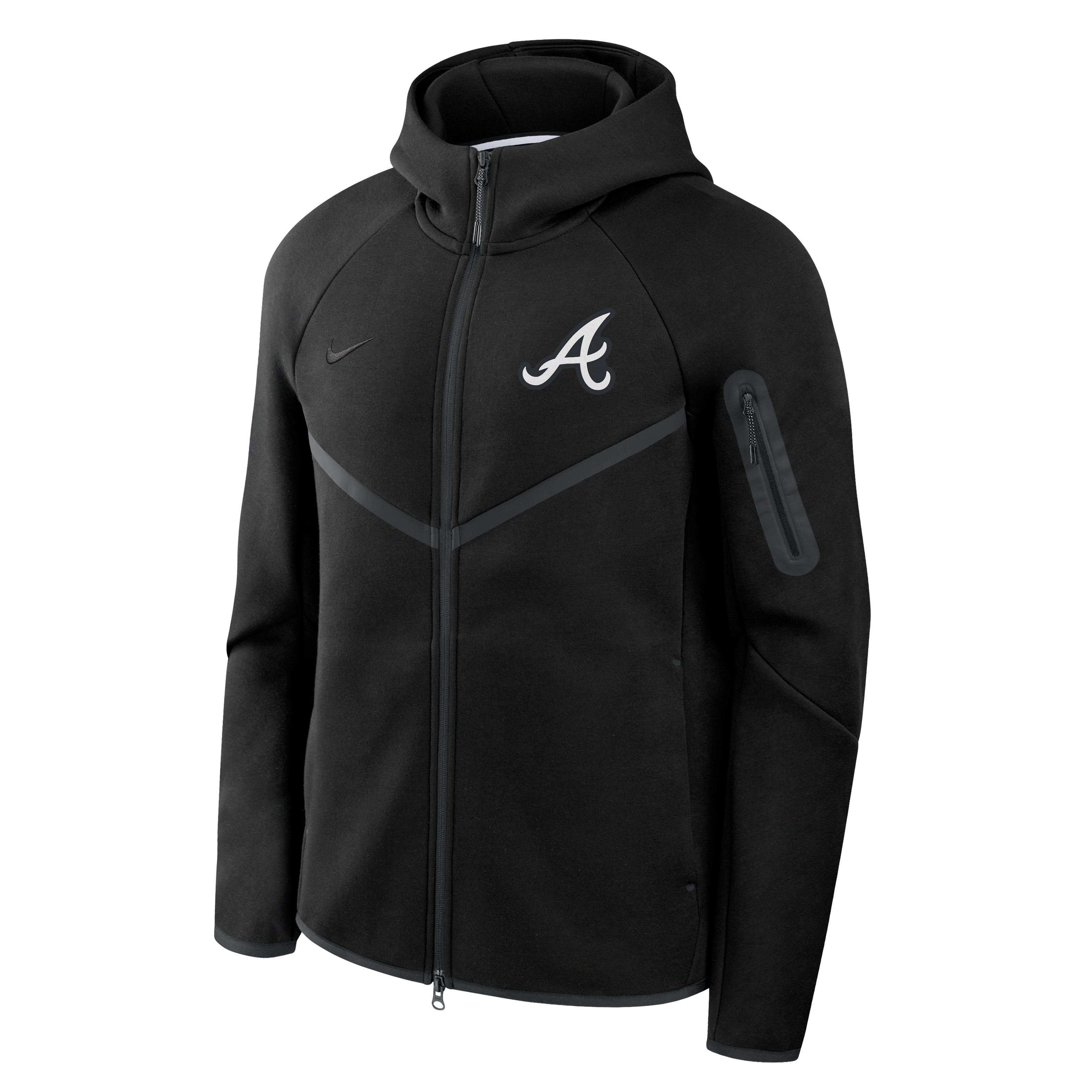 Atlanta Braves Tech Fleece Windrunner Men's Nike MLB Full-Zip Hooded Jacket