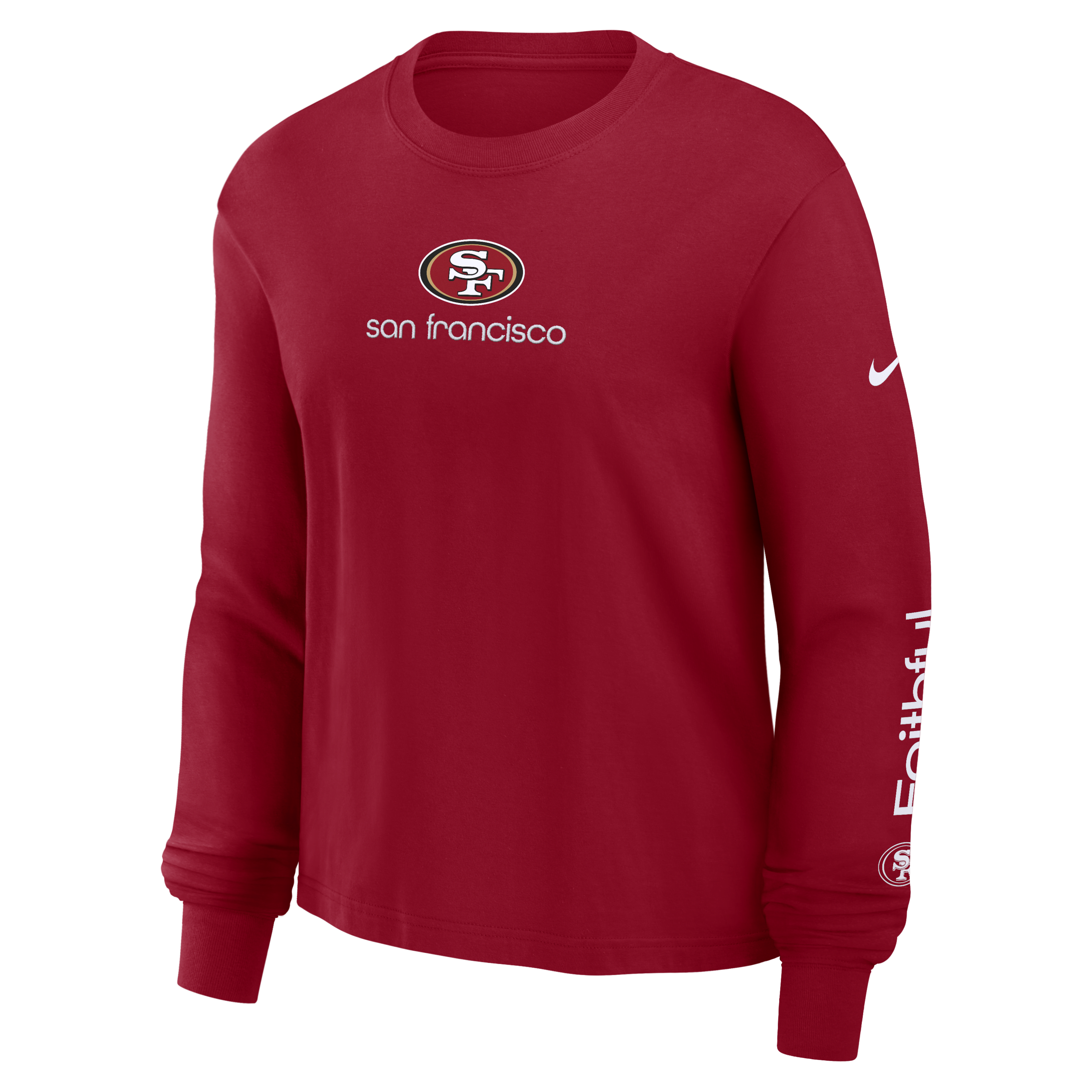 San Francisco 49ers Boxy Women's Nike NFL Long-Sleeve T-Shirt