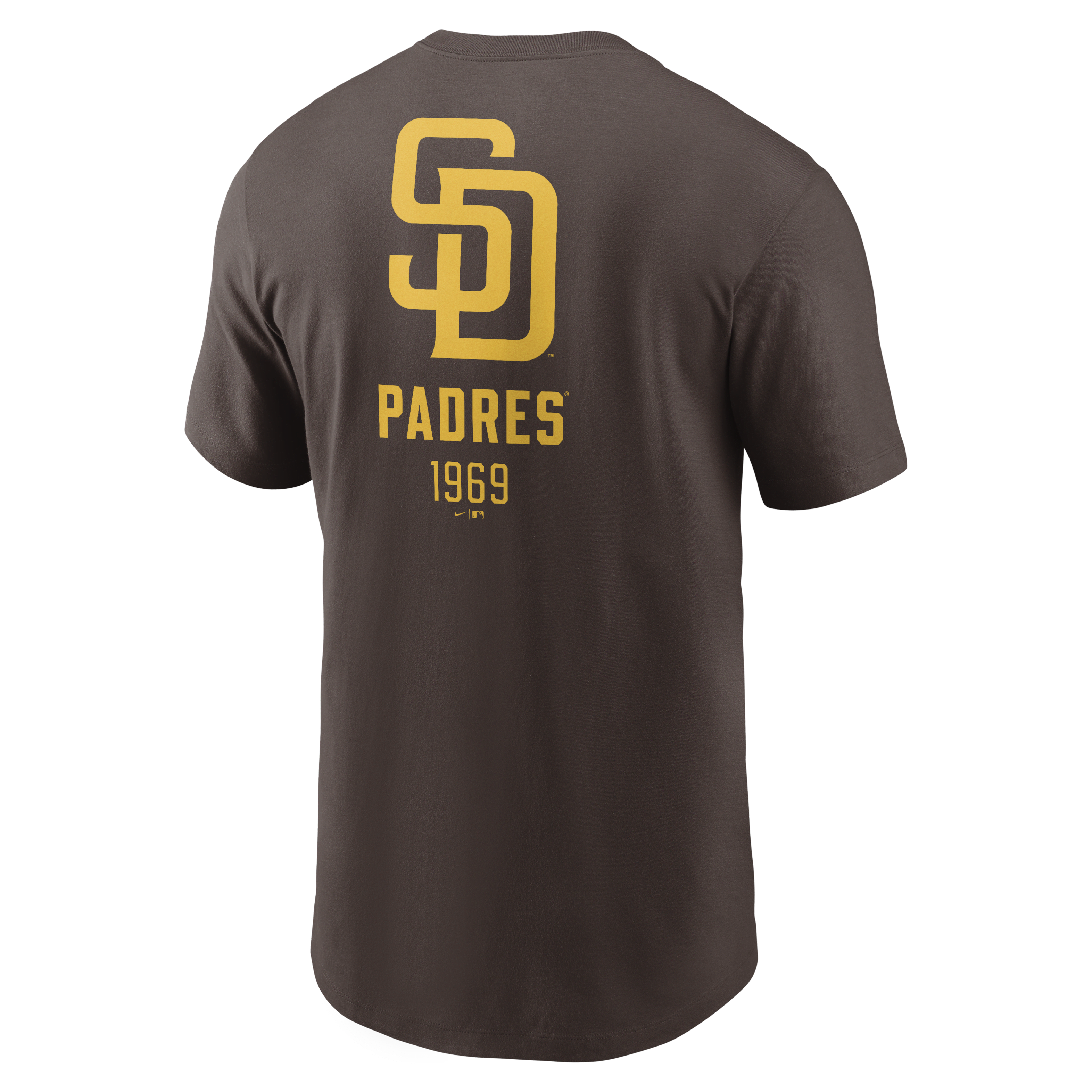 San Diego Padres Large Logo Back Stack Men's Nike MLB T-Shirt