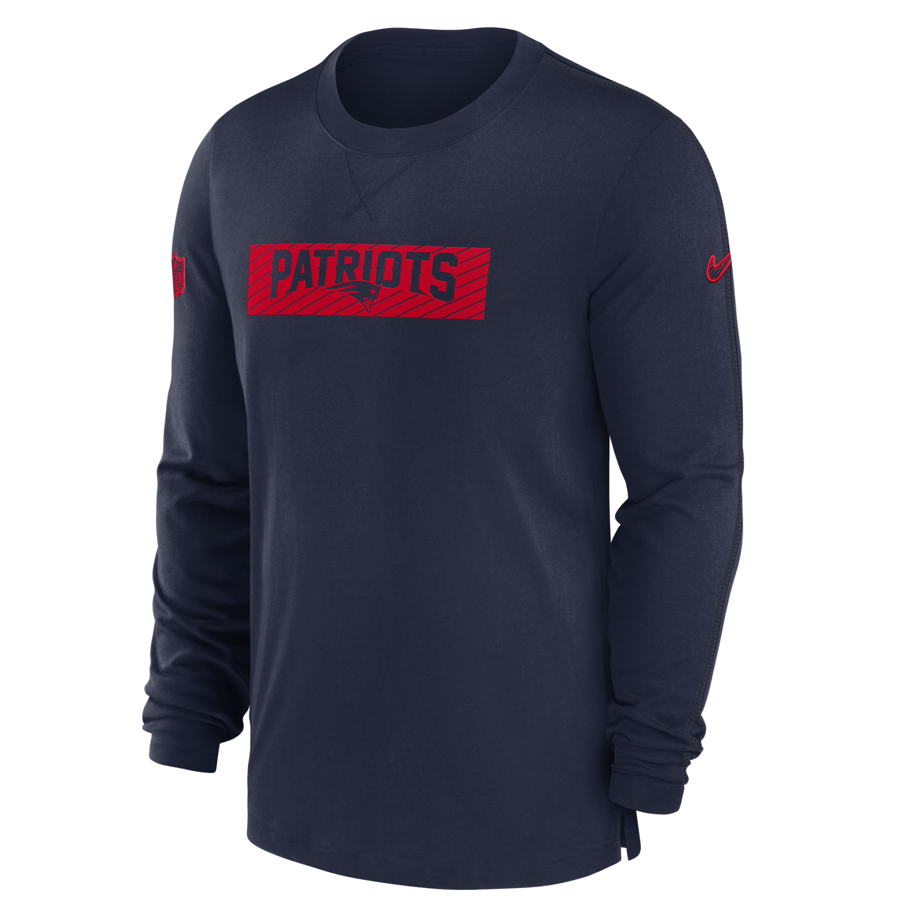 New England Patriots Sideline Player Team Issue Men’s Nike Dri-FIT Long-Sleeve Top