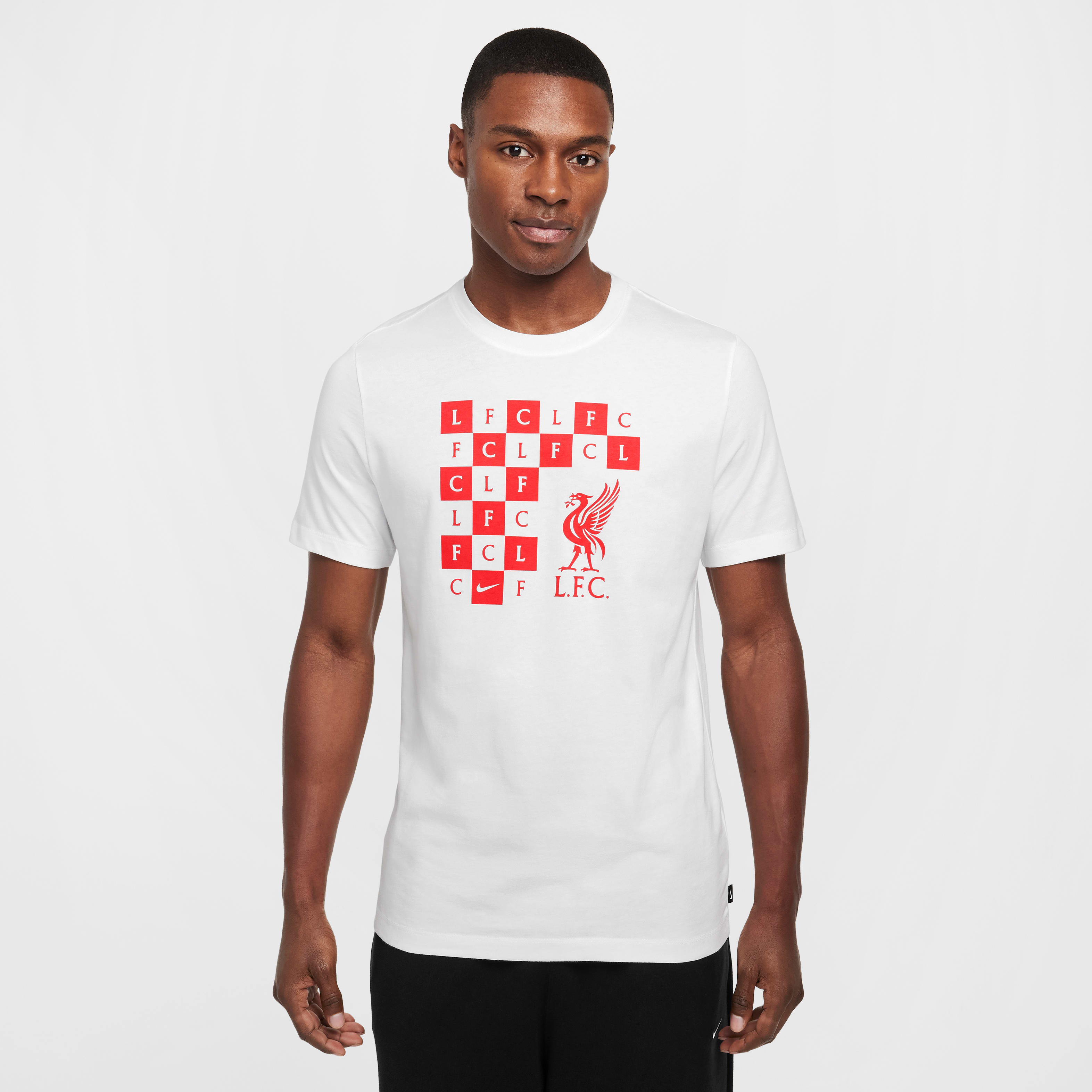 Liverpool FC Men's Nike Soccer Checkered T-Shirt