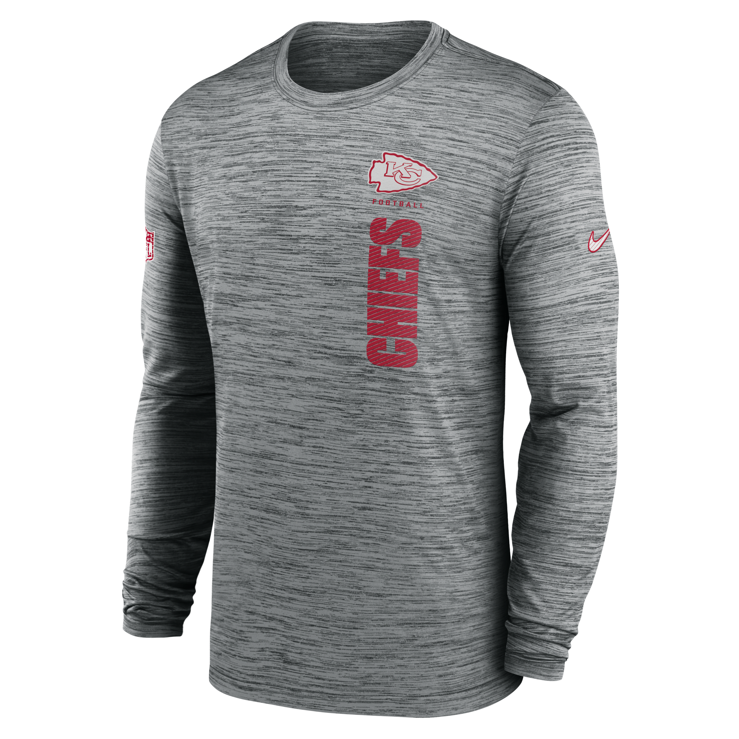 Kansas City Chiefs Sideline Velocity Men's Nike Dri-FIT NFL Long-Sleeve T-Shirt