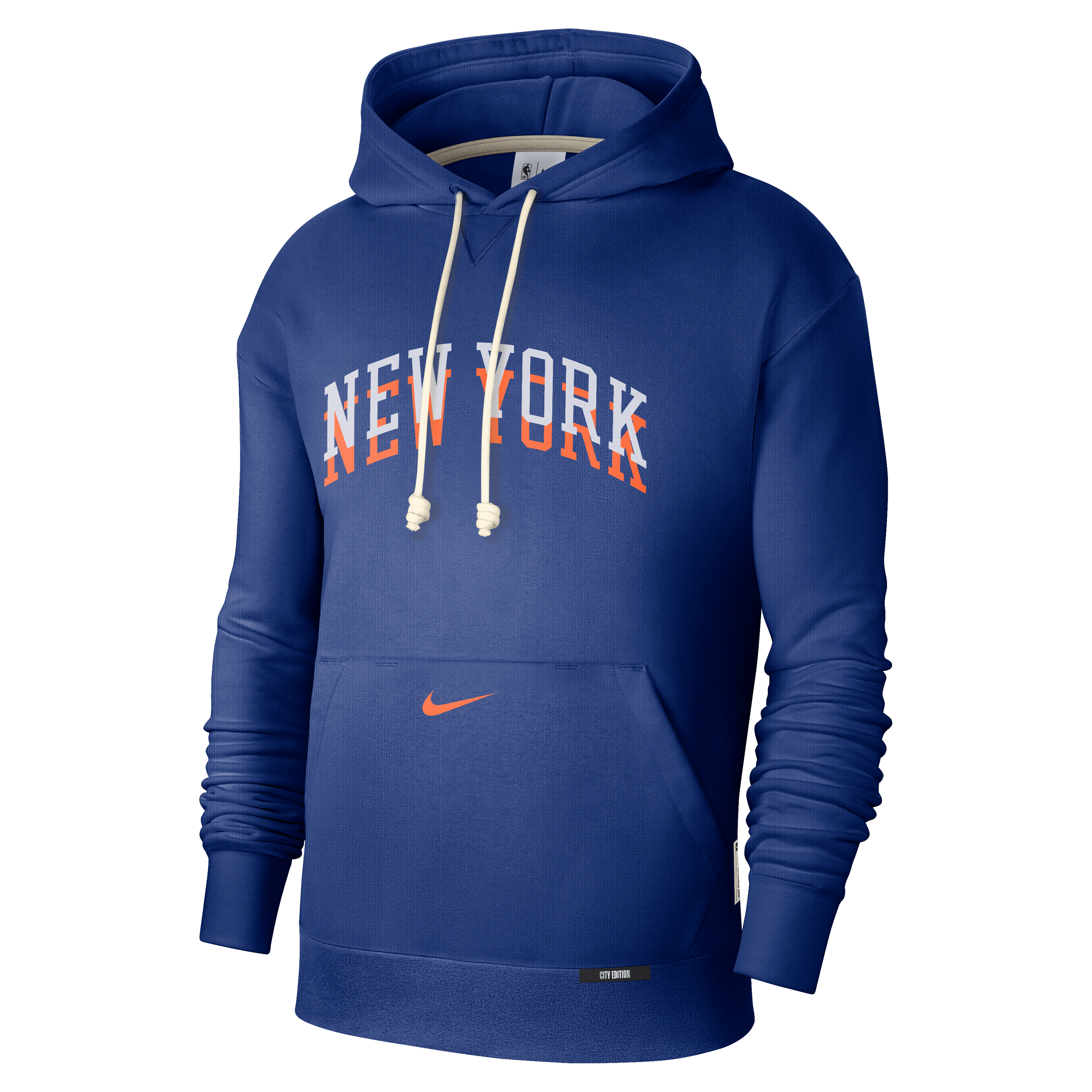 New York Knicks Standard Issue City Edition Men's Nike Dri-FIT NBA Courtside Hoodie