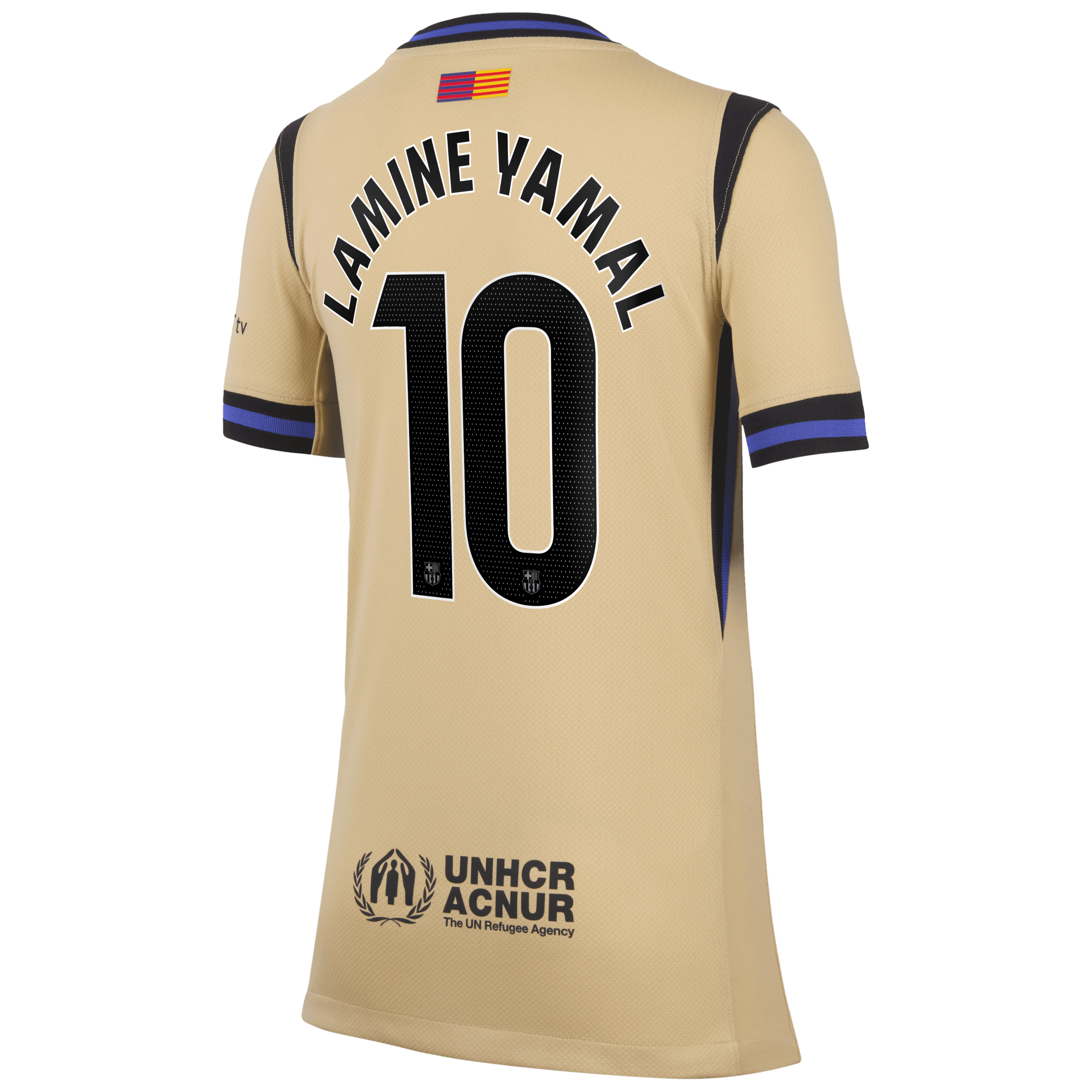 Lamine Yamal Barcelona 2025/26 Stadium Away Big Kids' Nike Dri-FIT Soccer Jersey