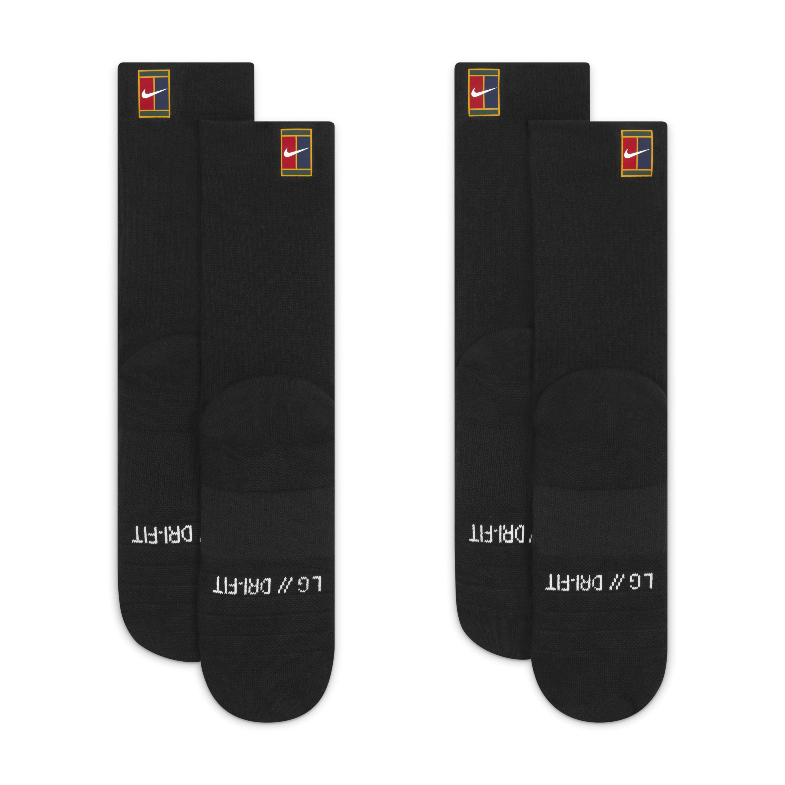 NikeCourt Multiplier Cushioned Tennis Crew Socks (2 Pairs)