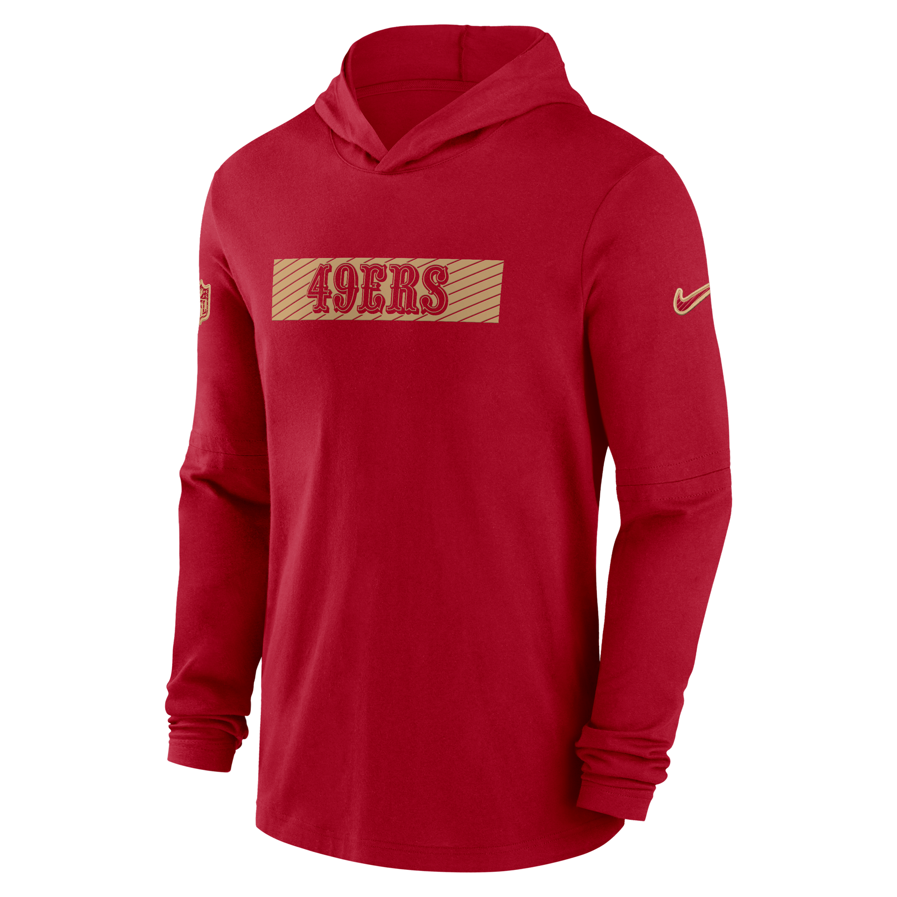 San Francisco 49ers Sideline Men's Nike Dri-FIT NFL Long-Sleeve Hooded Top