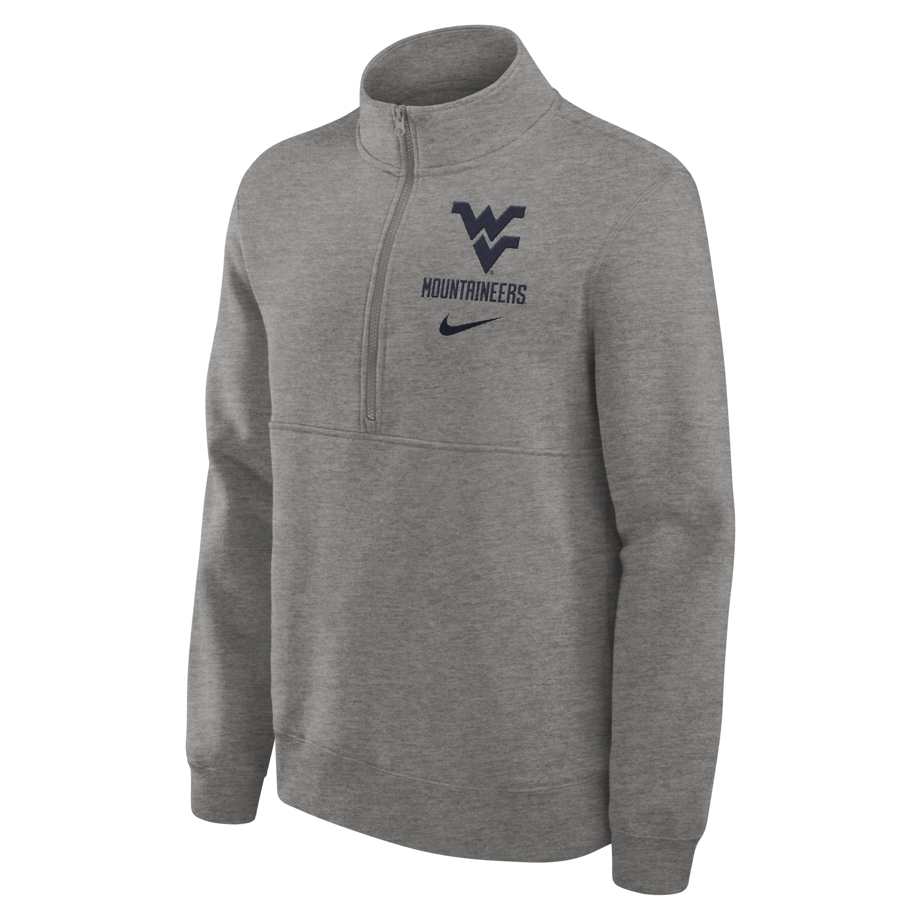 West Virginia Mountaineers Primetime Club Men's Nike College 1/2-Zip Crew