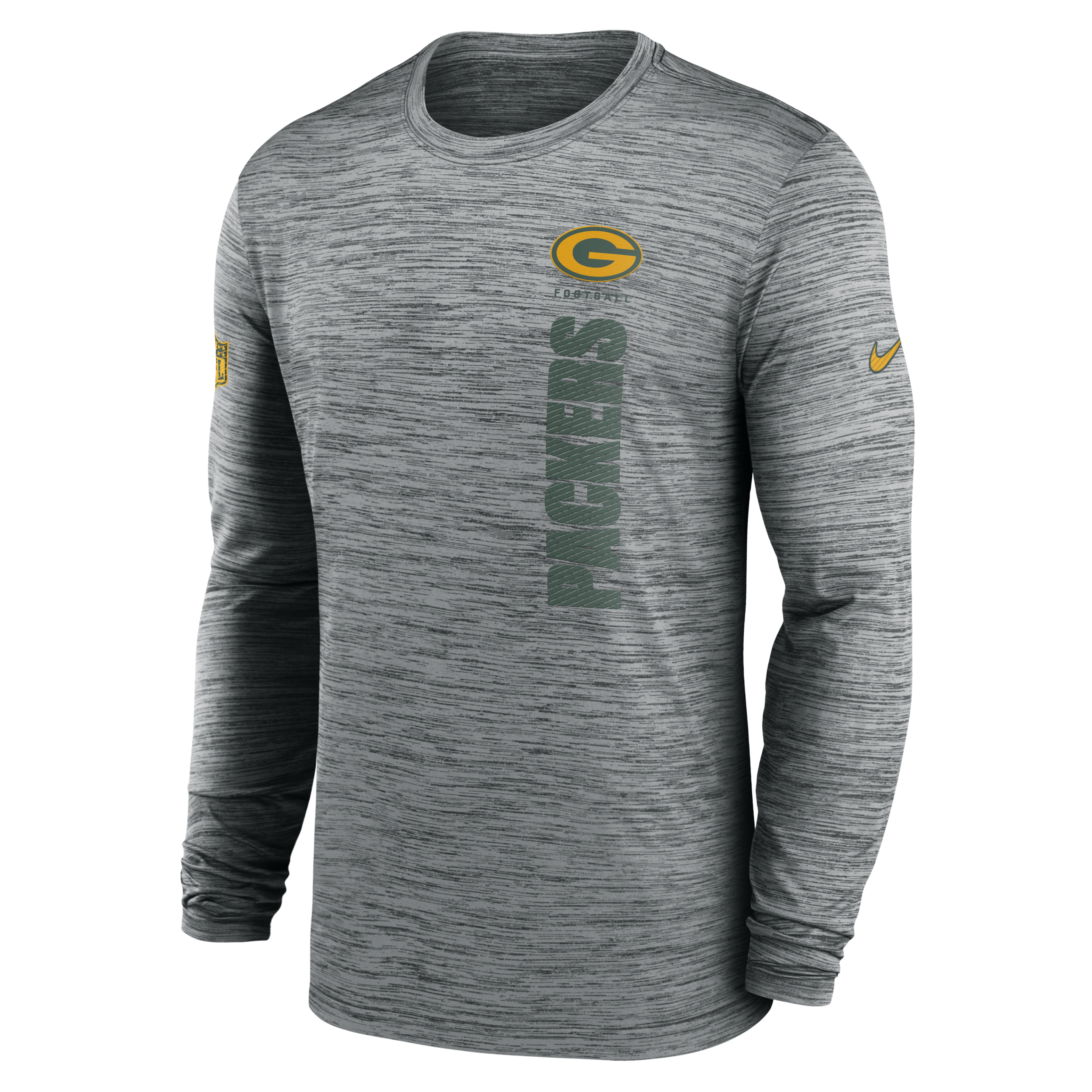 Green Bay Packers Sideline Velocity Men's Nike Dri-FIT NFL Long-Sleeve T-Shirt