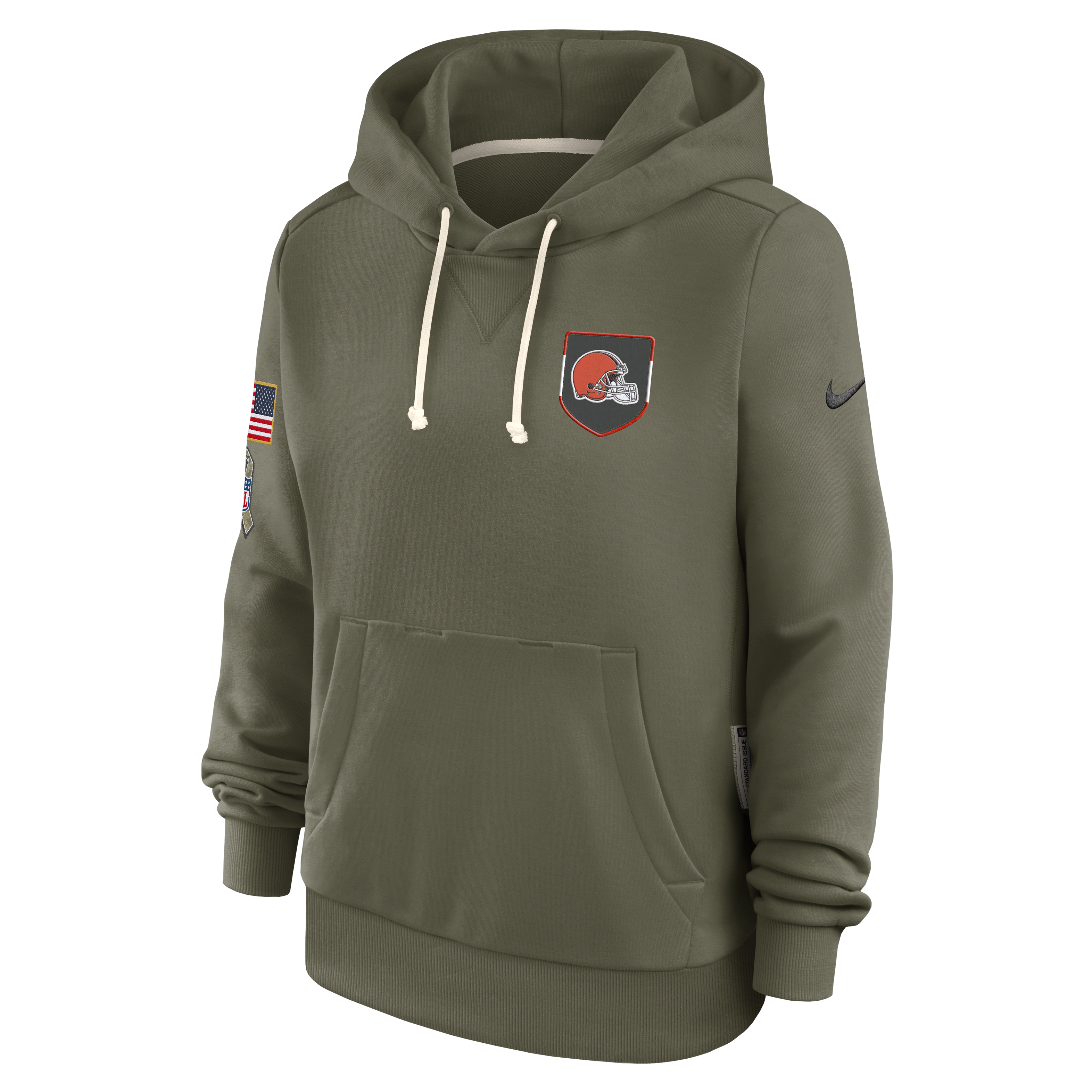 Cleveland Browns Salute to Service Sideline Women's Nike Dri-FIT NFL Pullover Hoodie