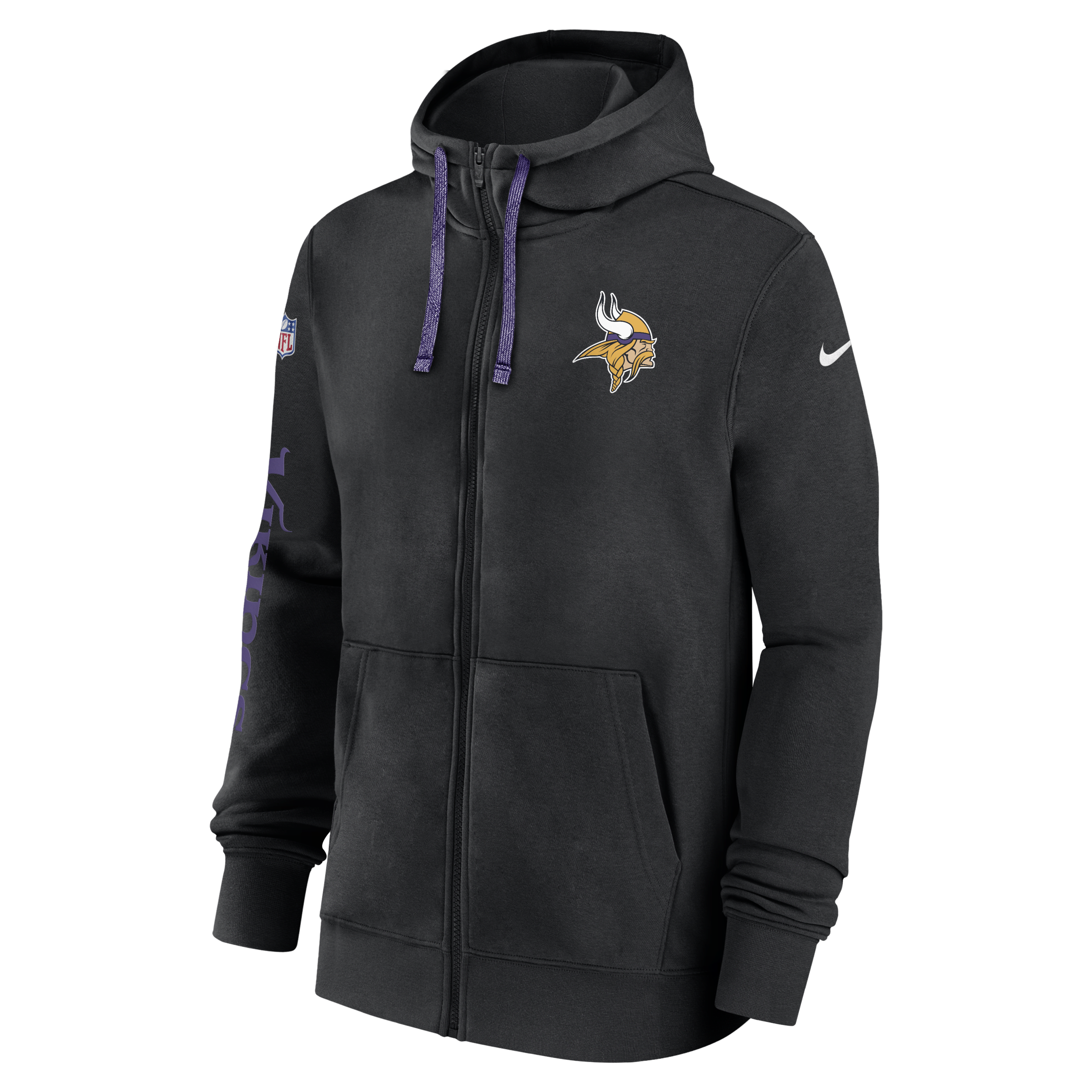 Minnesota Vikings Sideline Team Issue Club Men's Nike Full Zip Hoodie