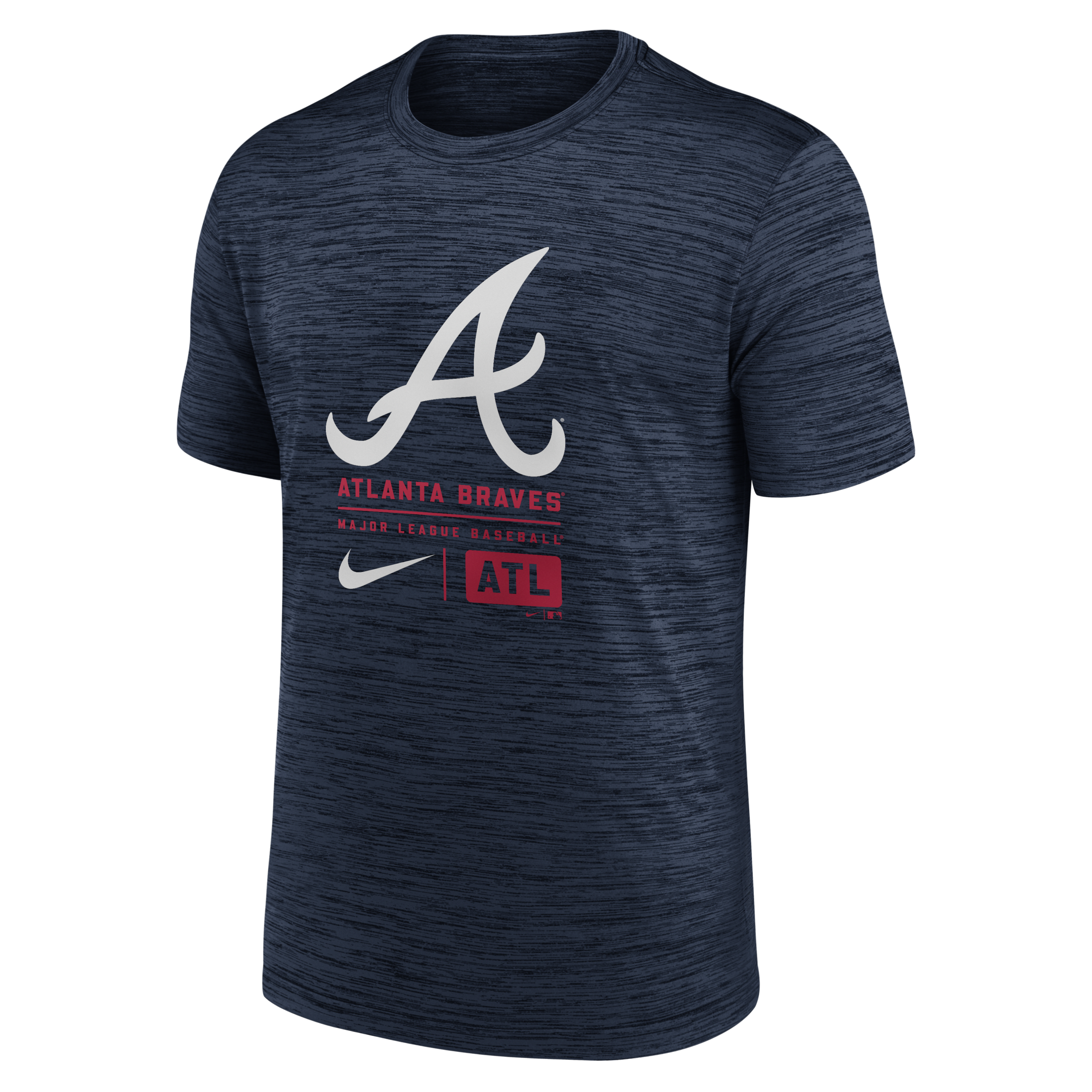 Atlanta Braves Large Logo Velocity Men's Nike MLB T-Shirt