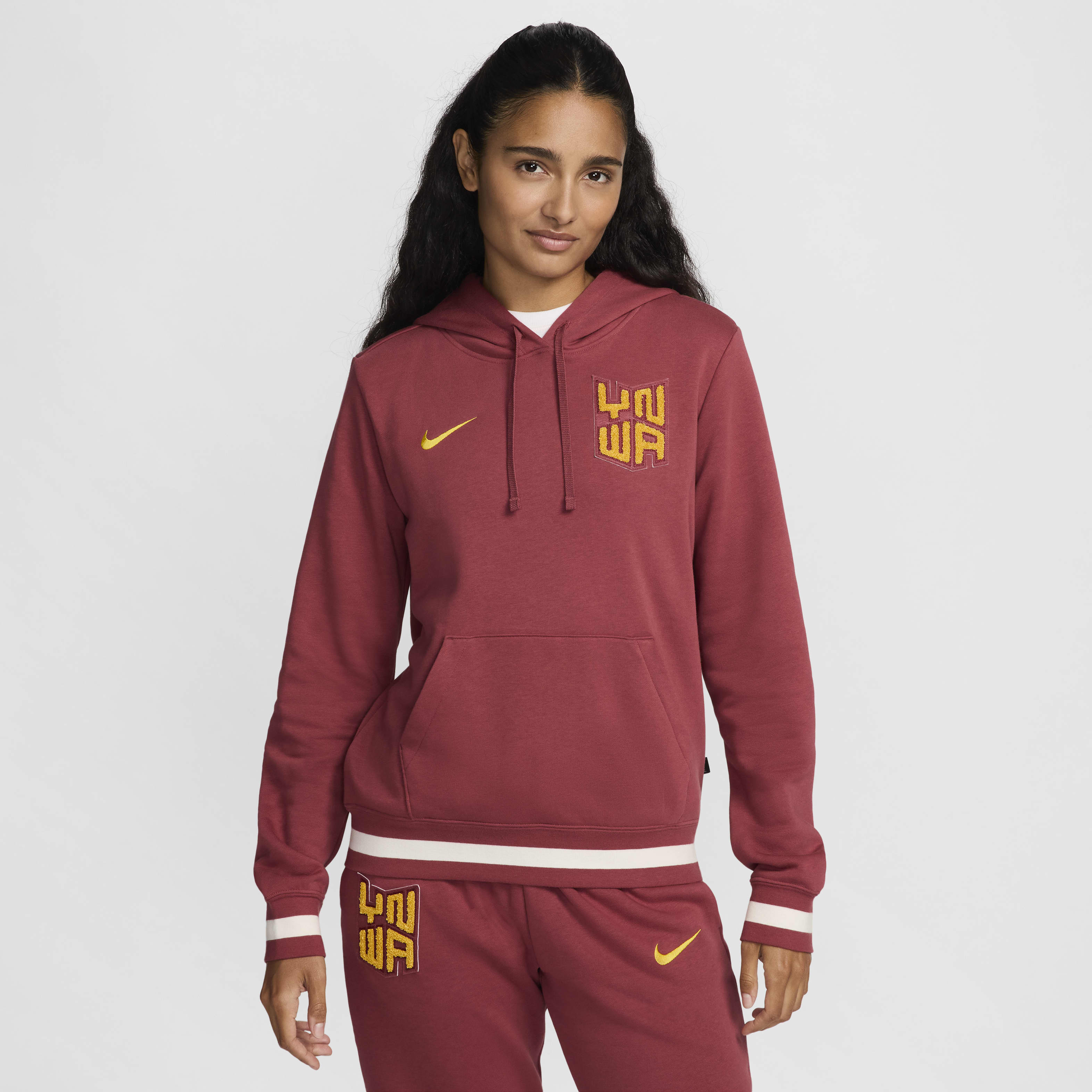 Hoodie pullover de futebol Nike Club Fleece Liverpool FC para mulher