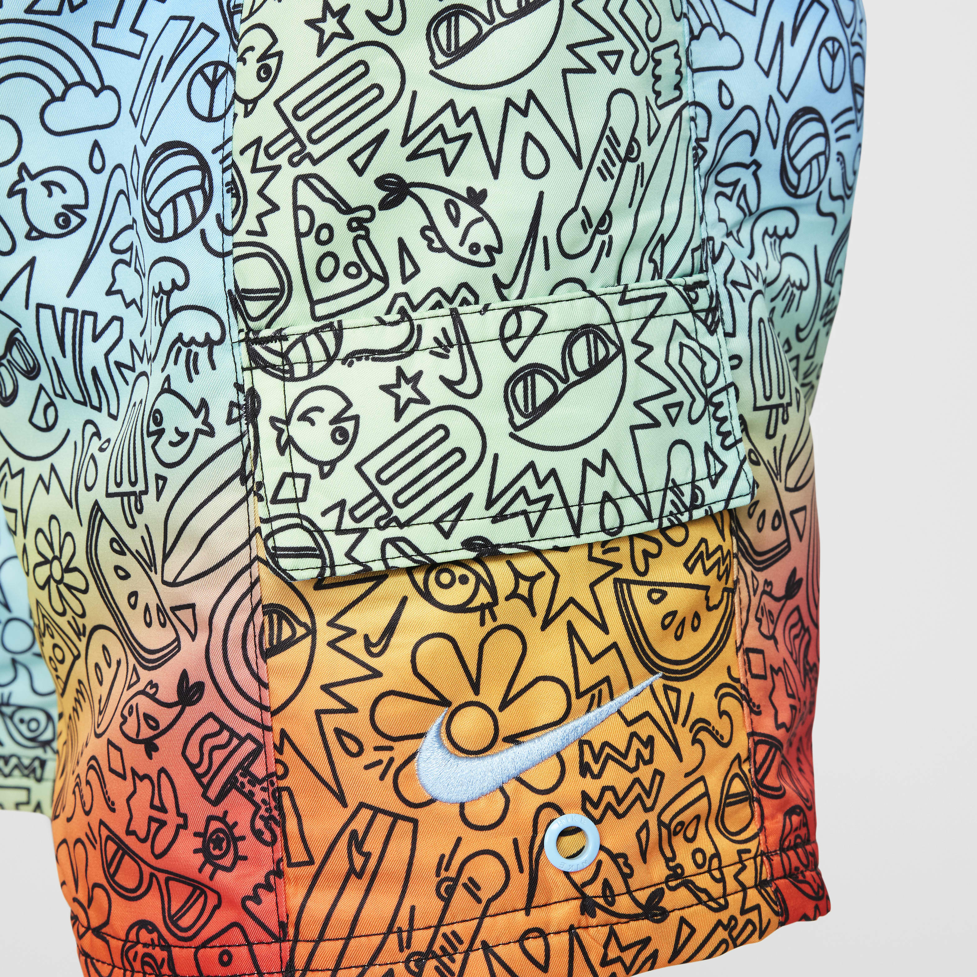 Nike Swim Doodle Big Kids' (Girls') 6" Volley Shorts