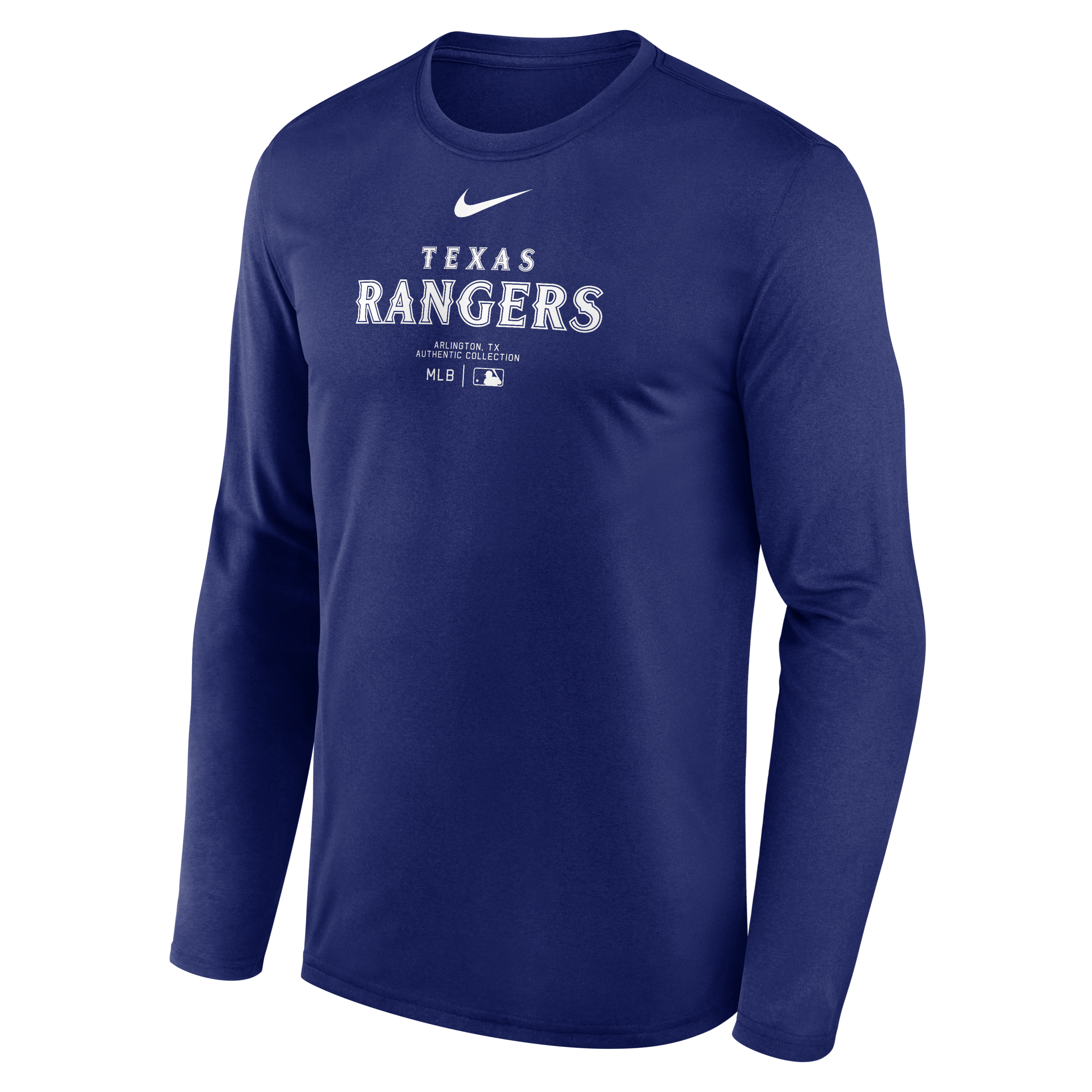 Texas Rangers Authentic Collection Practice Men's Nike Dri-FIT MLB Long-Sleeve T-Shirt