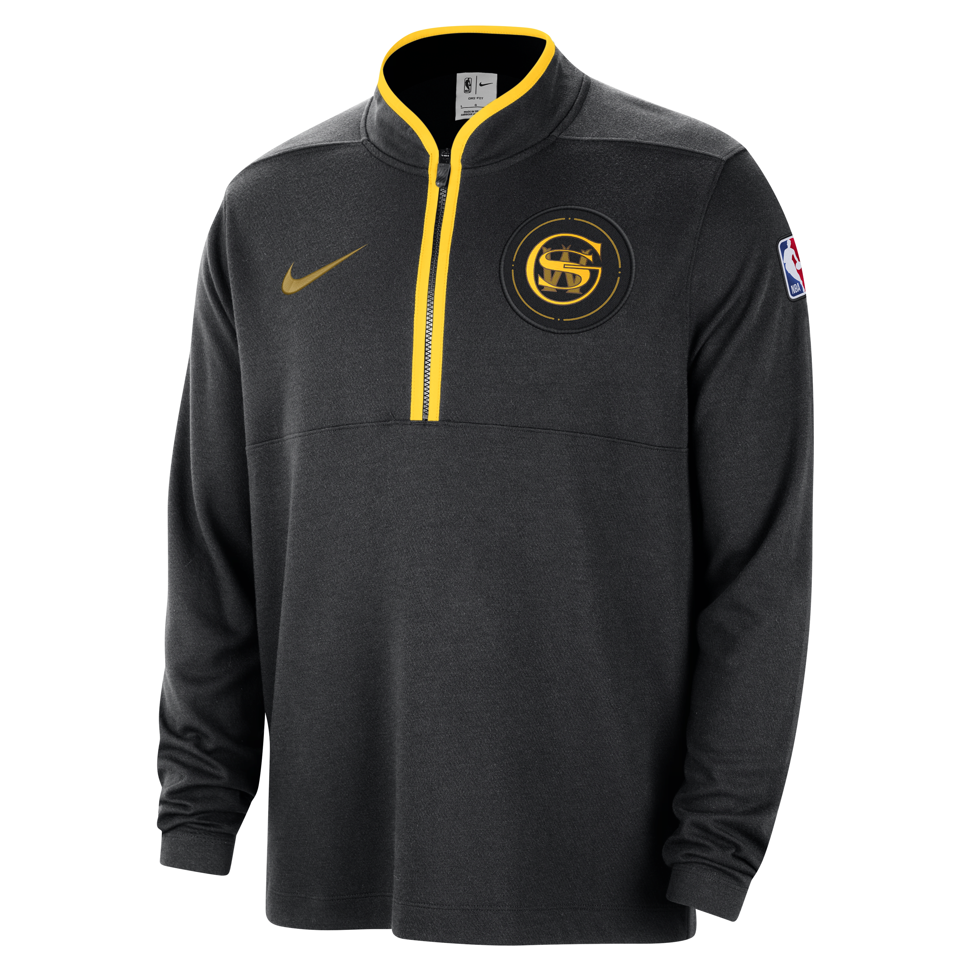 Golden State Warriors 2023/24 City Edition Men's Nike Dri-FIT NBA 1/2-Zip Long-Sleeve Top