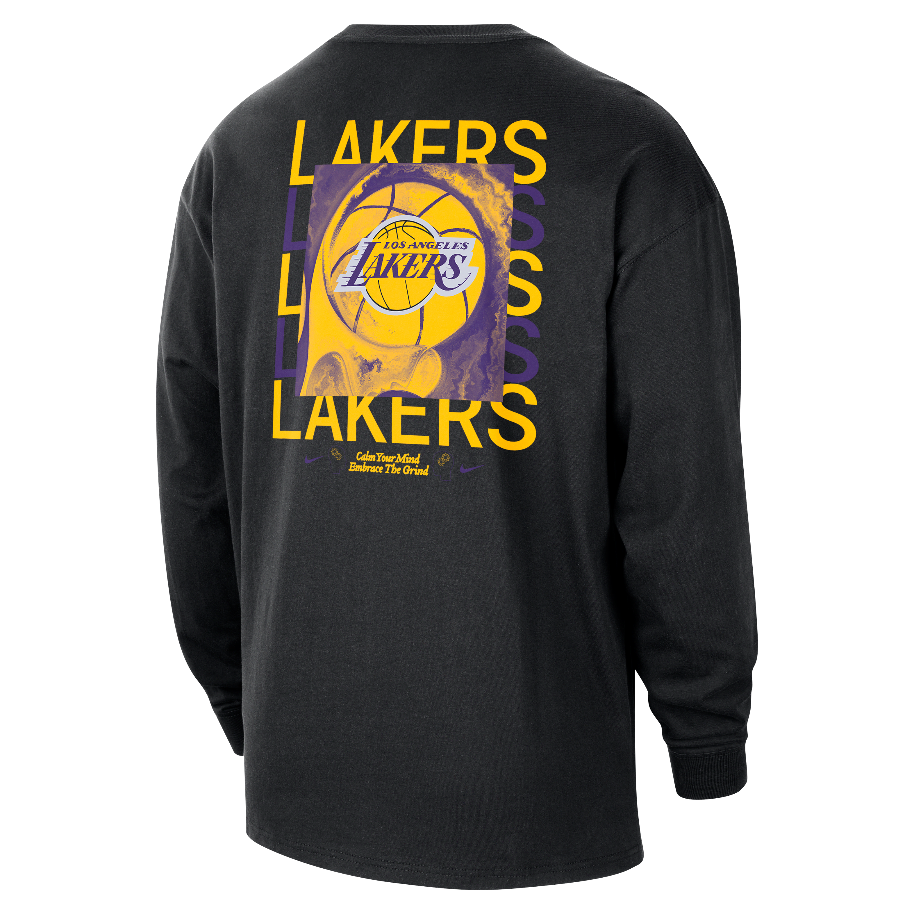Los Angeles Lakers Courtside Men's Nike NBA Max90 Long-Sleeve T-Shirt