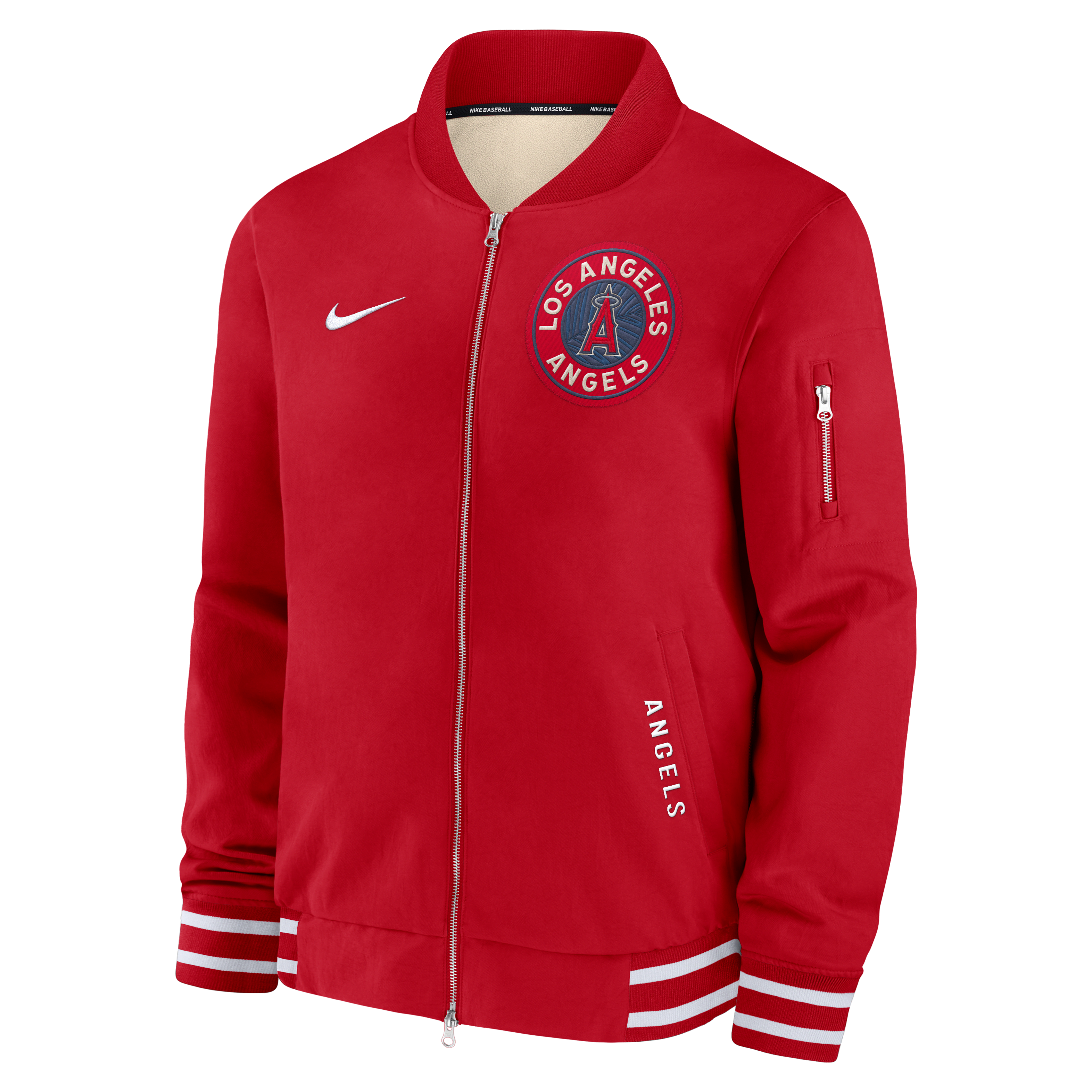 Los Angeles Angels Authentic Collection City Connect Men's Nike MLB Full-Zip Bomber Jacket
