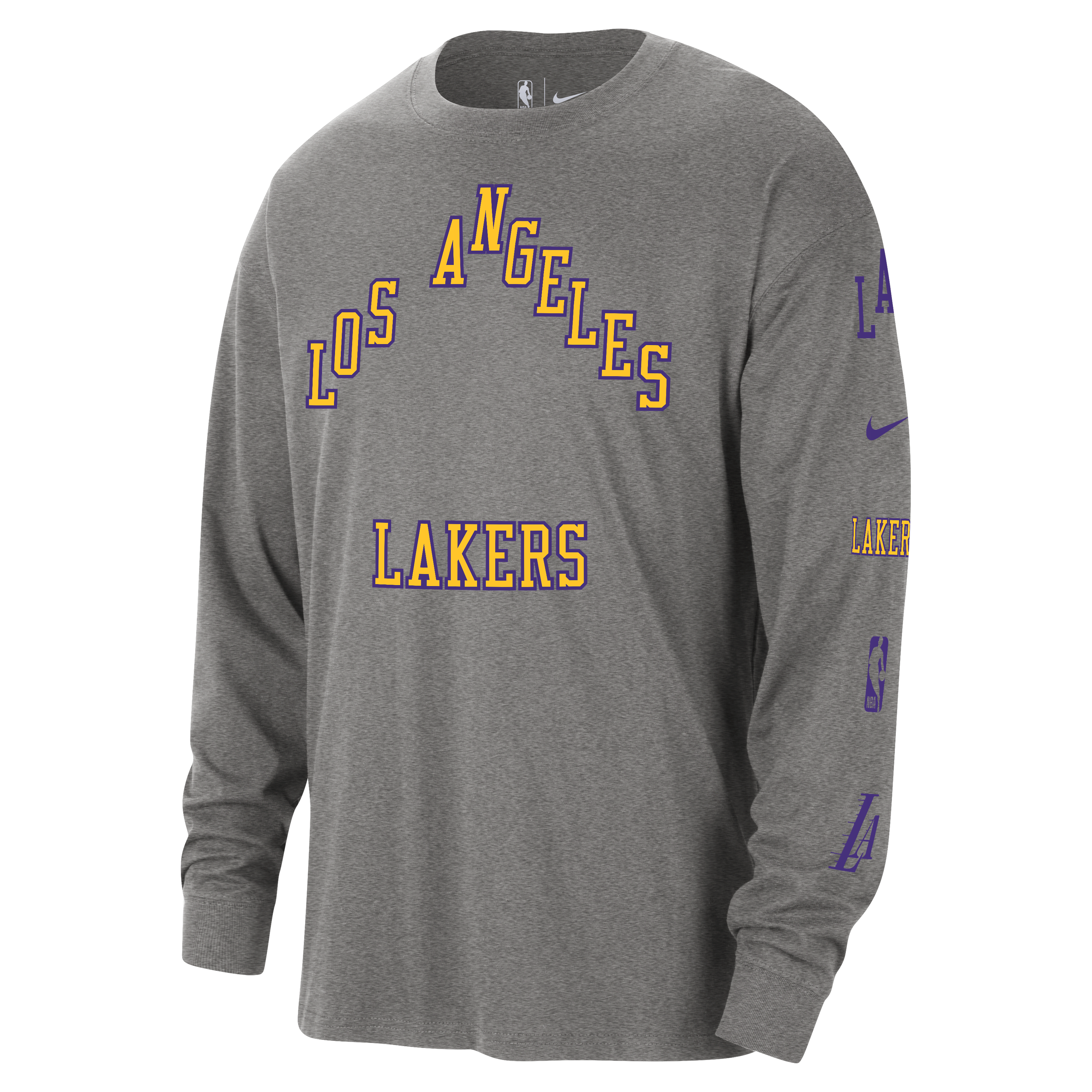 Los Angeles Lakers 2023/24 City Edition Men's Nike NBA Max90 Long-Sleeve T-Shirt