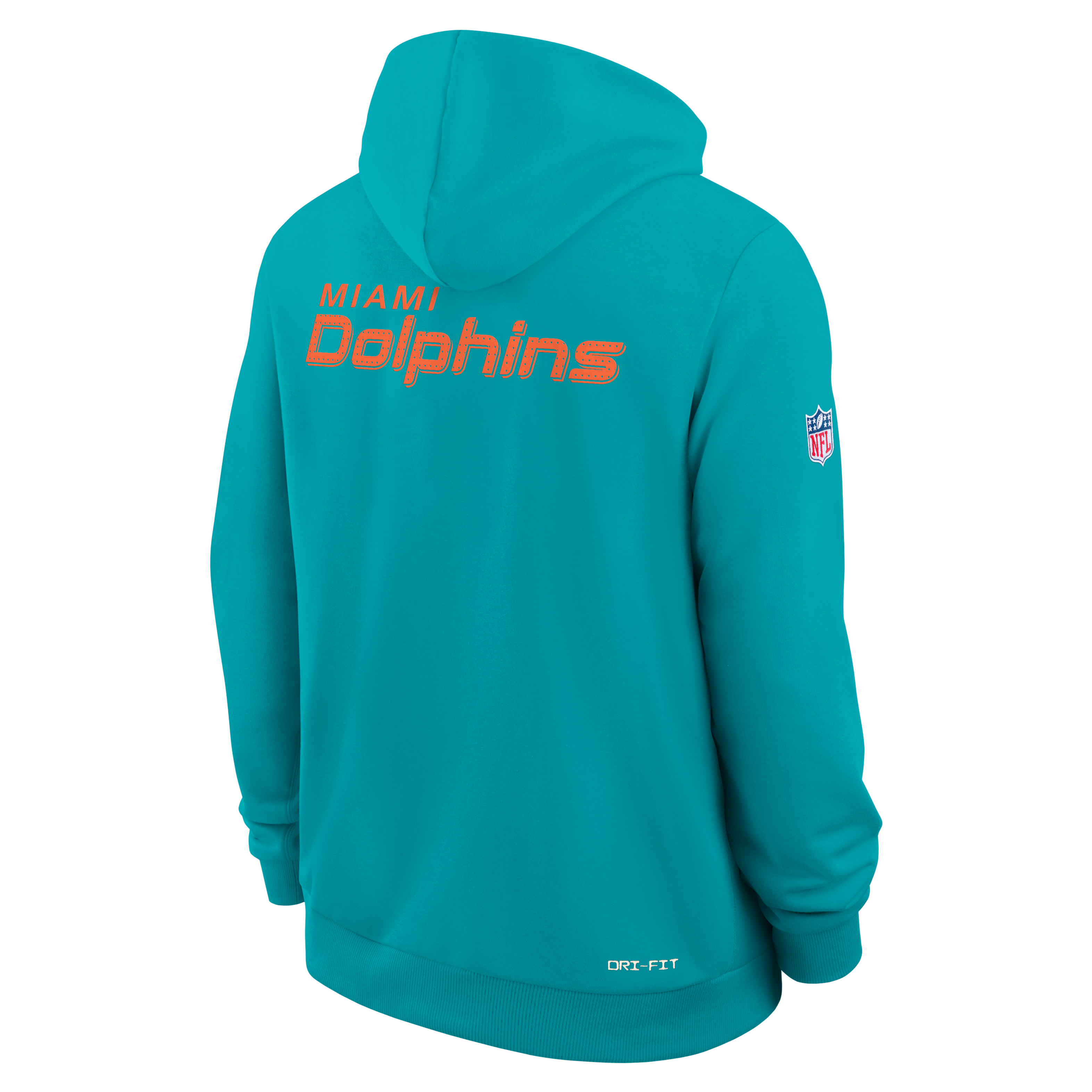 Miami Dolphins Initial Home Sideline Men's Nike Dri-FIT NFL Pullover Hoodie
