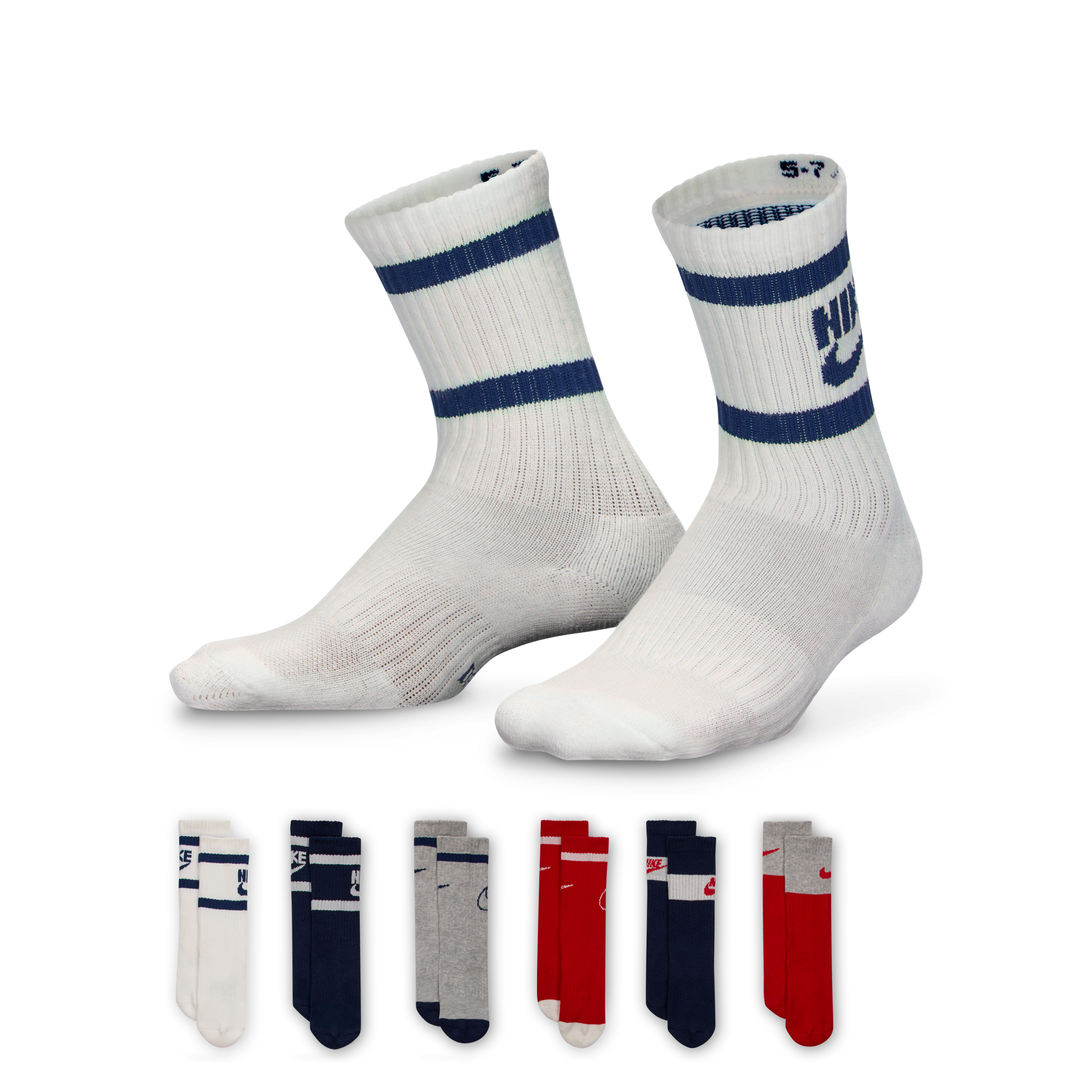 Nike Dri-FIT Baby (12-24M) Retro Crew Socks (6 Pairs)
