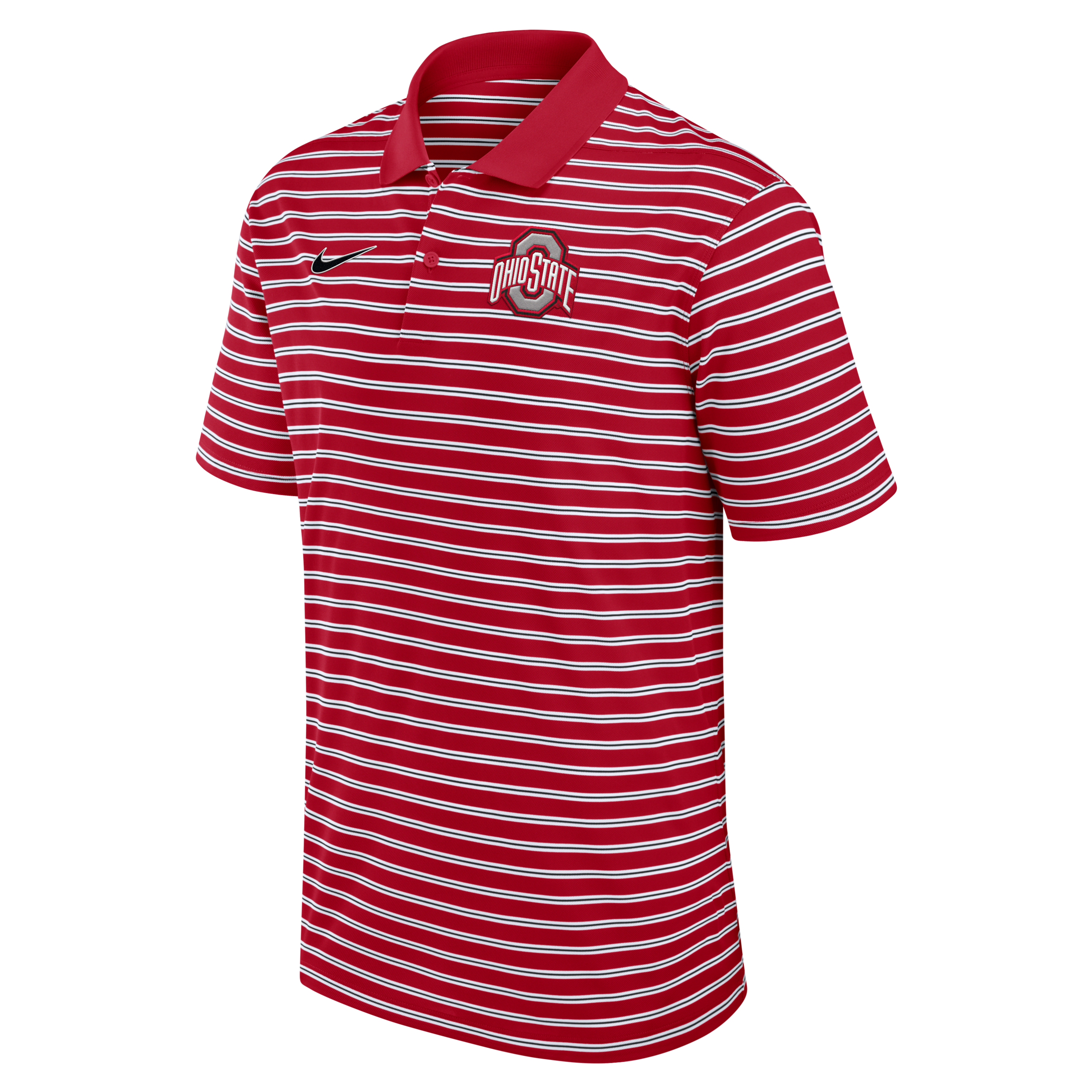 Ohio State Buckeyes Primetime Victory Striped Men's Nike Dri-FIT College Polo