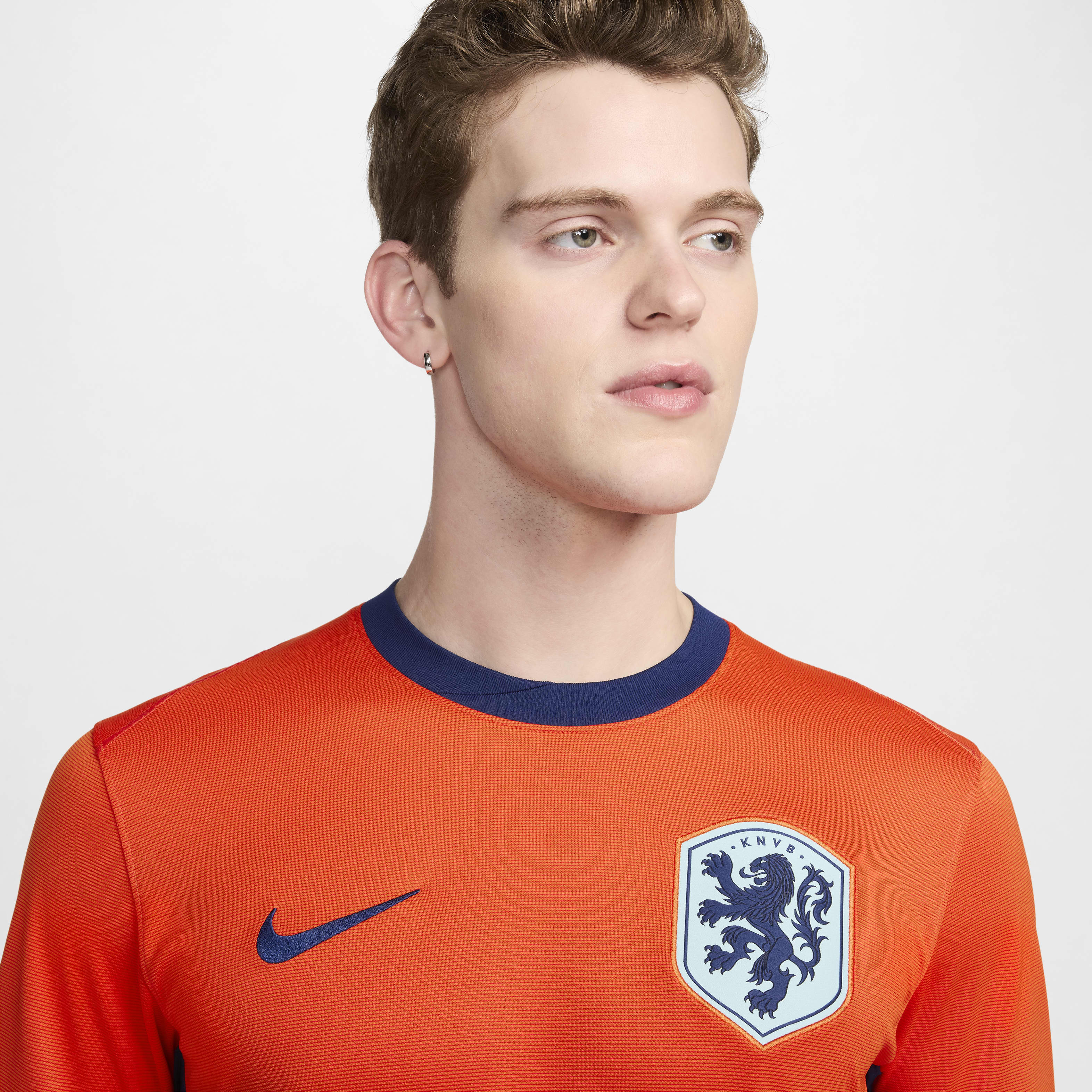 Netherlands (Men's Team) 2024/25 Stadium Home Men's Nike Dri-FIT Soccer Replica Jersey