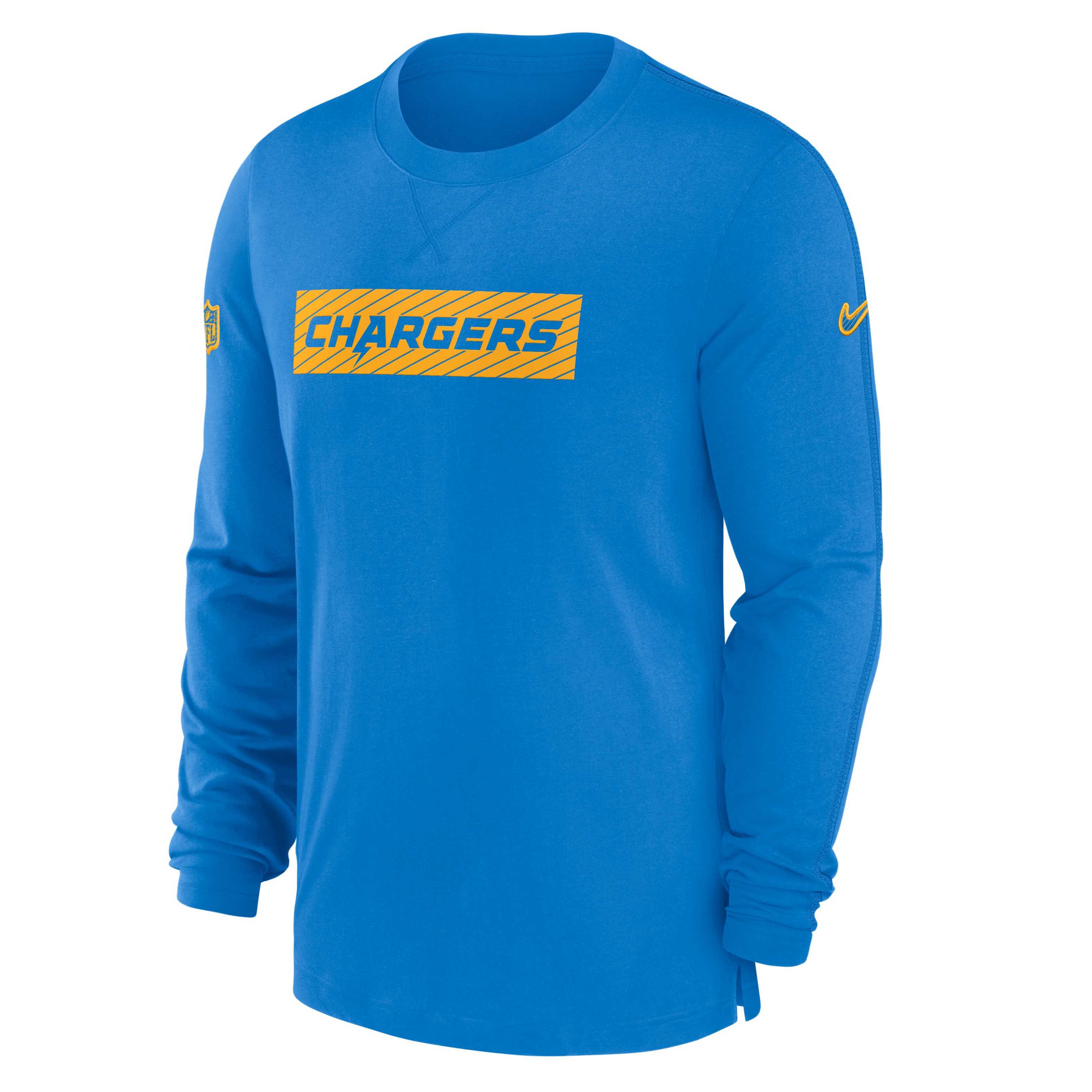 Los Angeles Chargers Sideline Player Team Issue Men’s Nike Dri-FIT Long-Sleeve Top