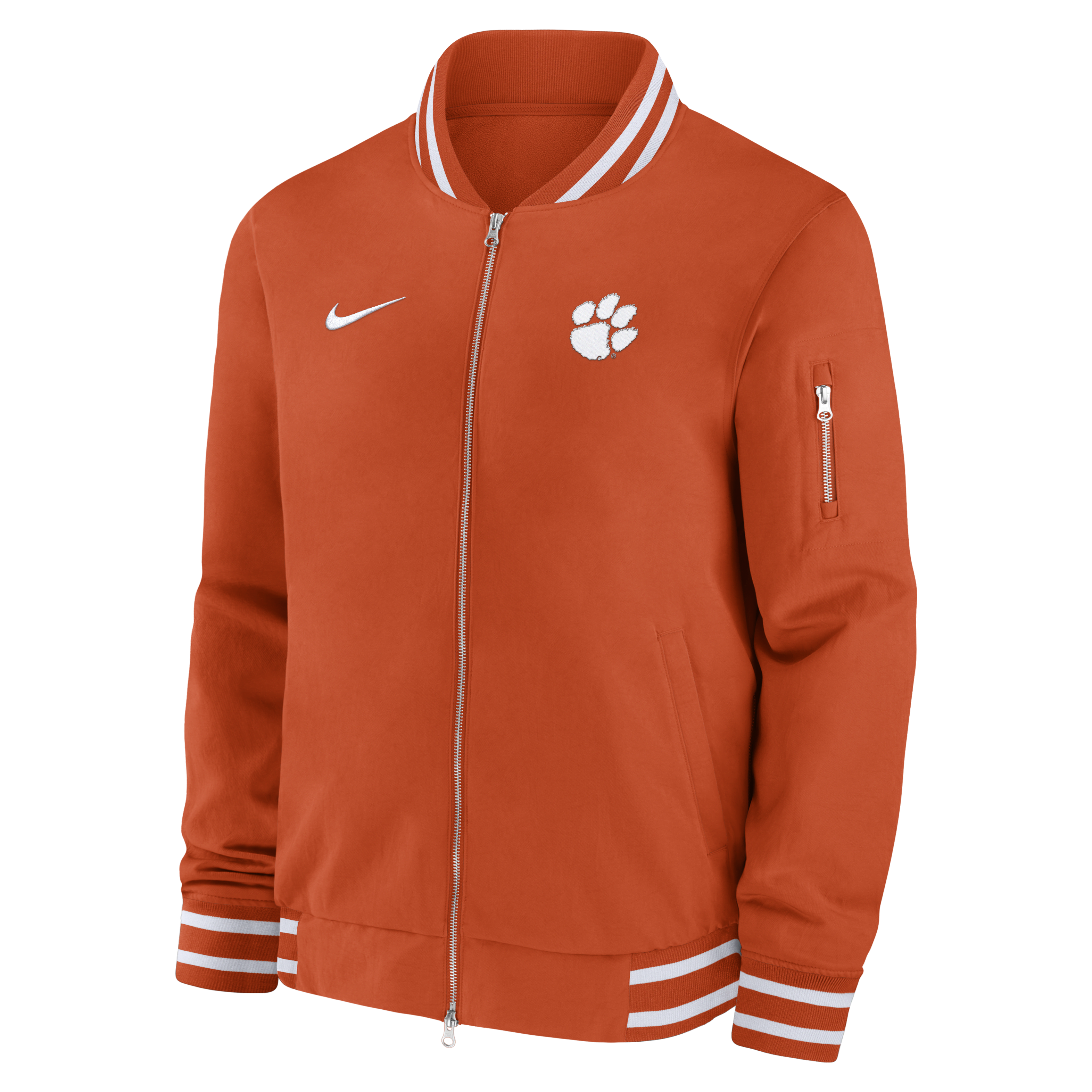 Clemson Tigers Sideline Men's Nike College Full-Zip Bomber Jacket