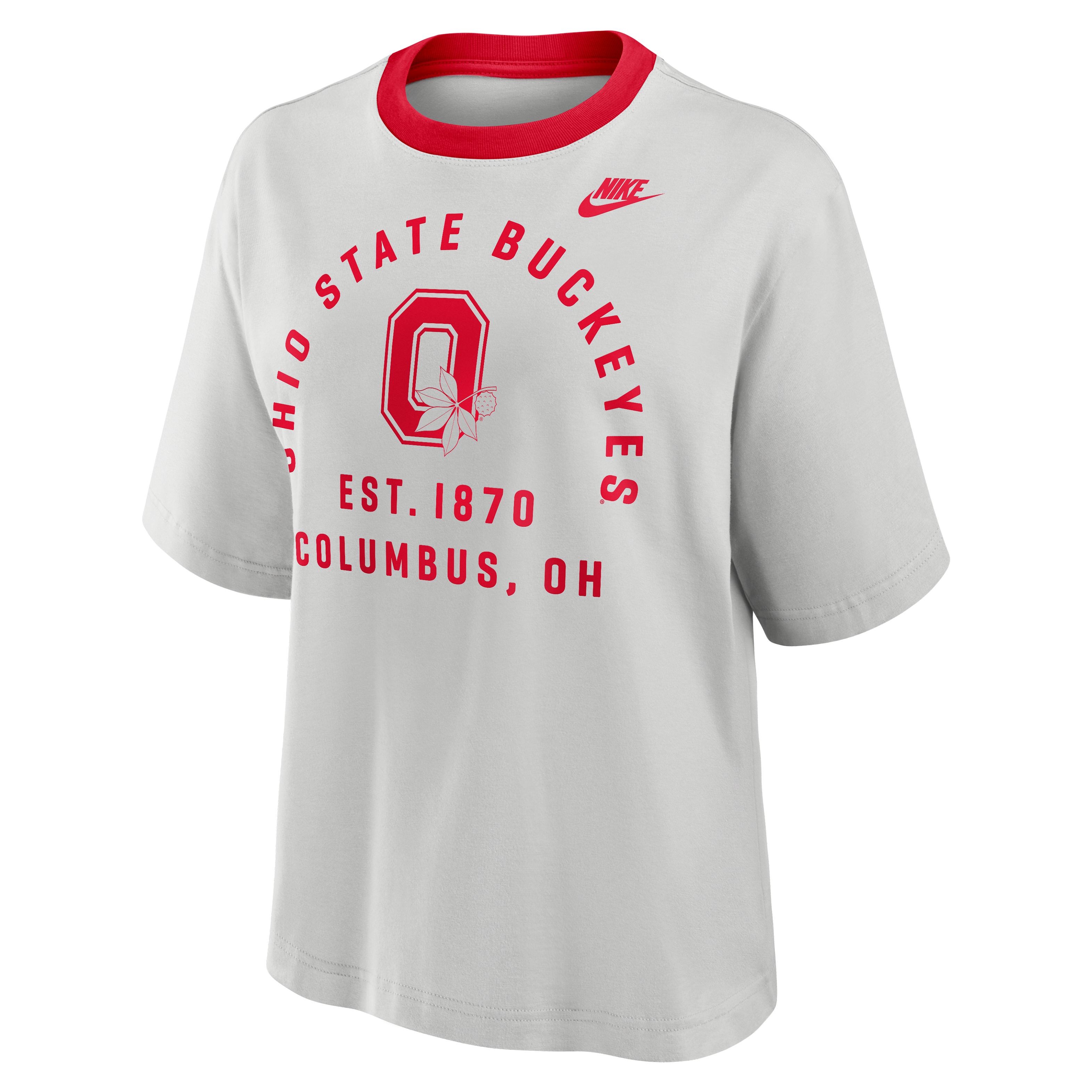 Ohio State Legacy Arch Script Boxy Women's Nike College T-Shirt
