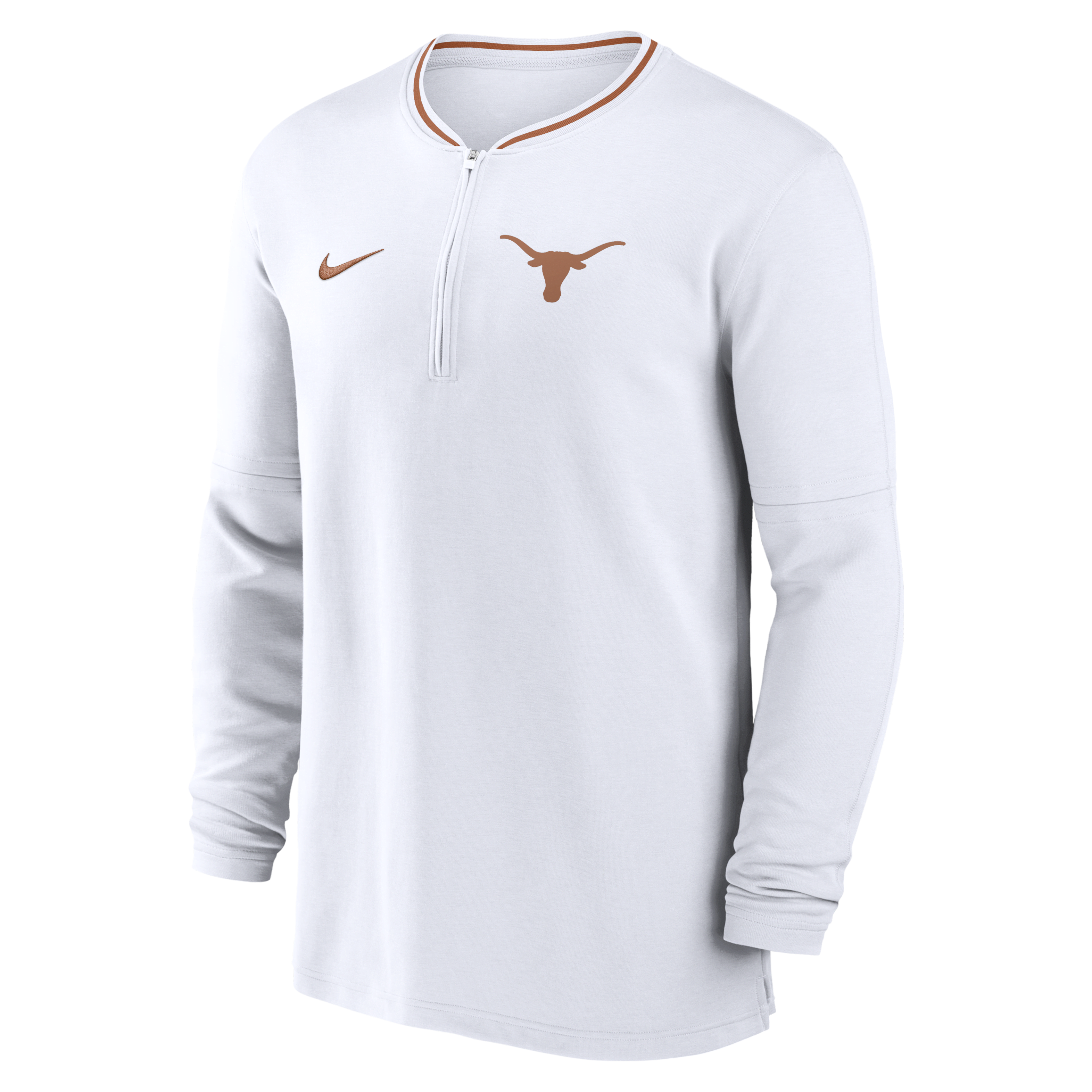 Texas Longhorns Sideline Coach Men's Nike Dri-FIT College 1/2-Zip Long-Sleeve Top