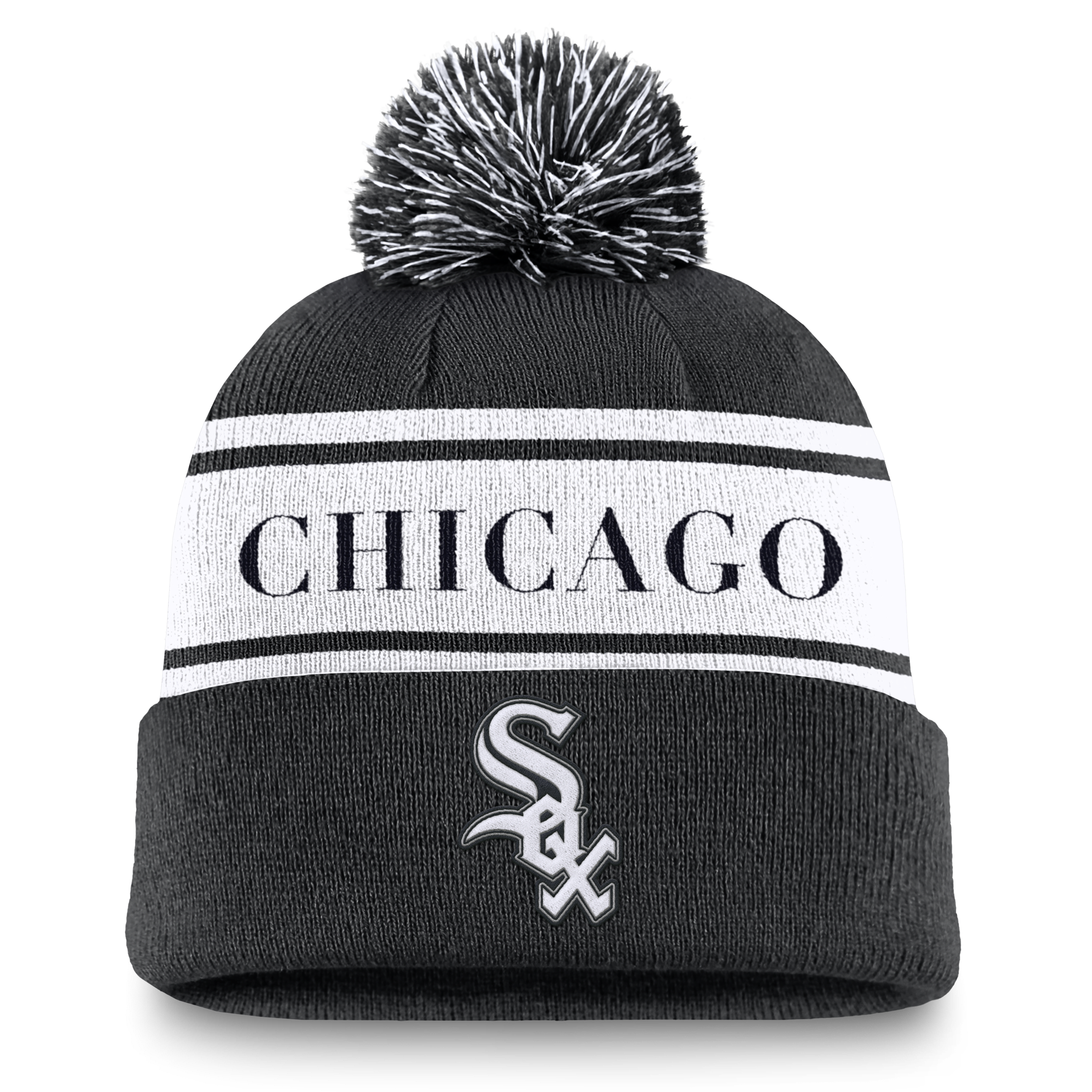 Chicago White Sox Peak Men's Nike MLB Cuffed Pom Beanie