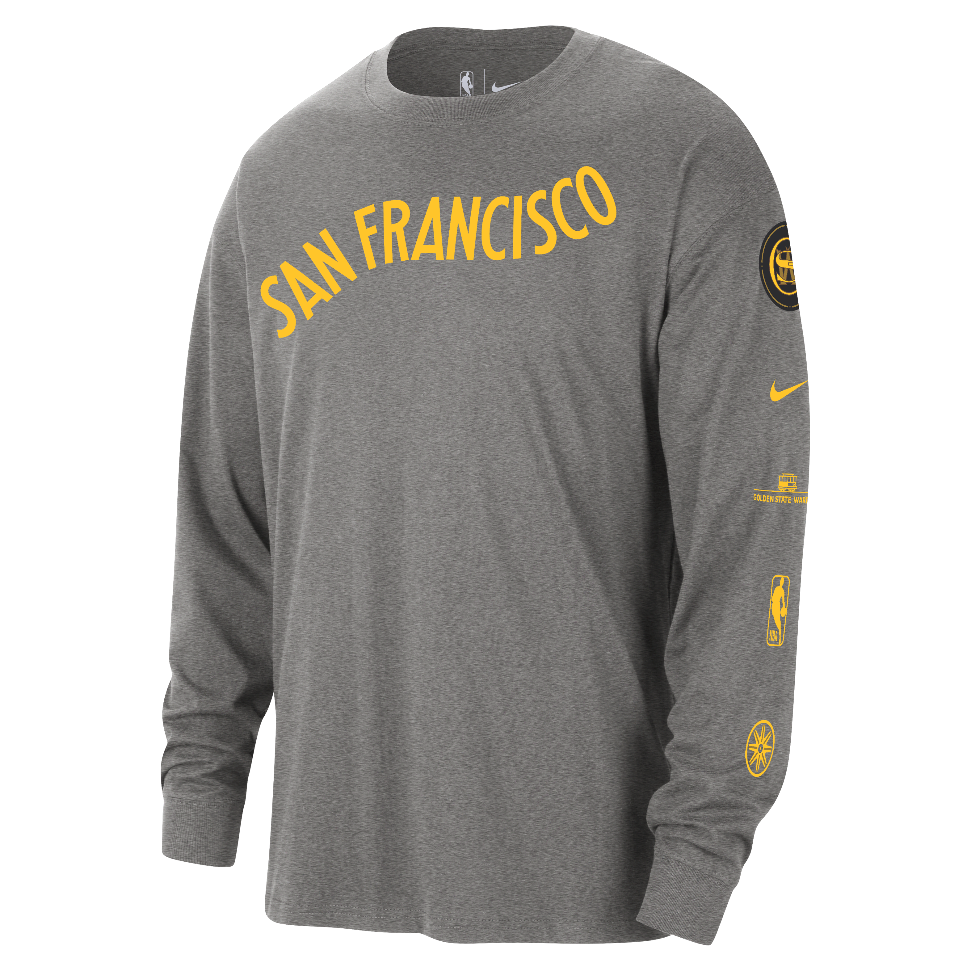 Golden State Warriors 2023/24 City Edition Men's Nike NBA Max90 Long-Sleeve T-Shirt