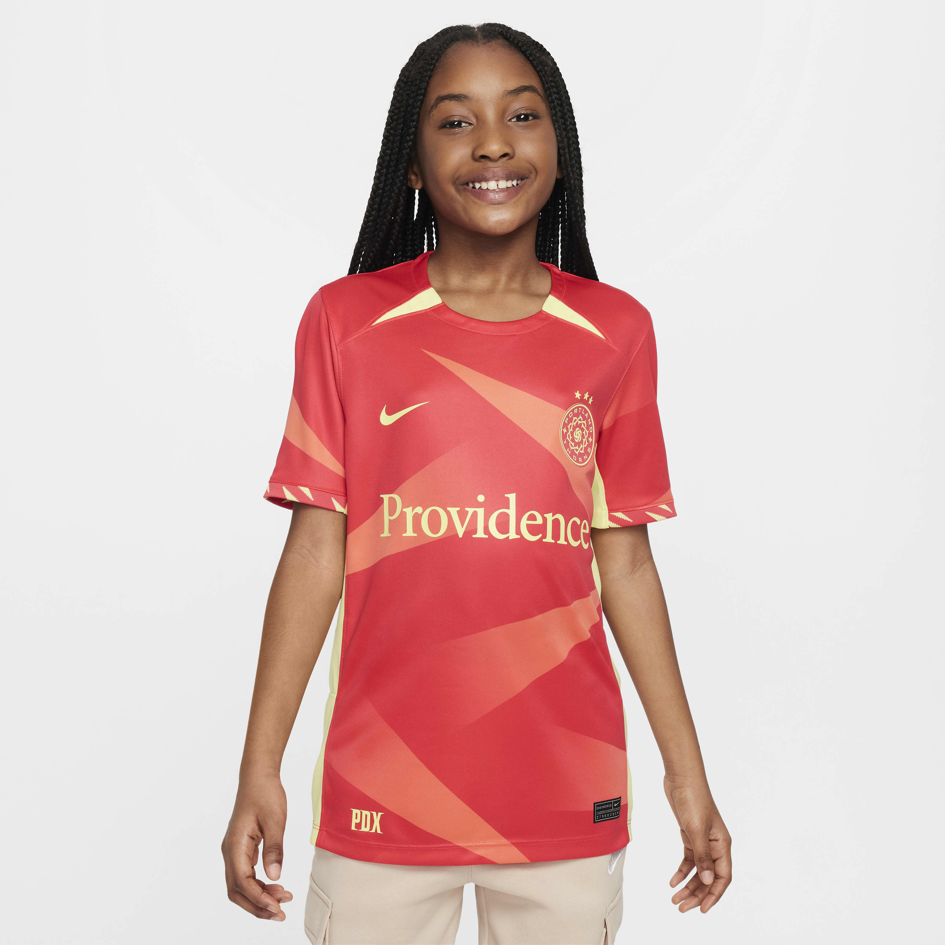 Portland Thorns FC 2024 Stadium Primary Big Kids' Nike Dri-FIT NWSL Replica Jersey