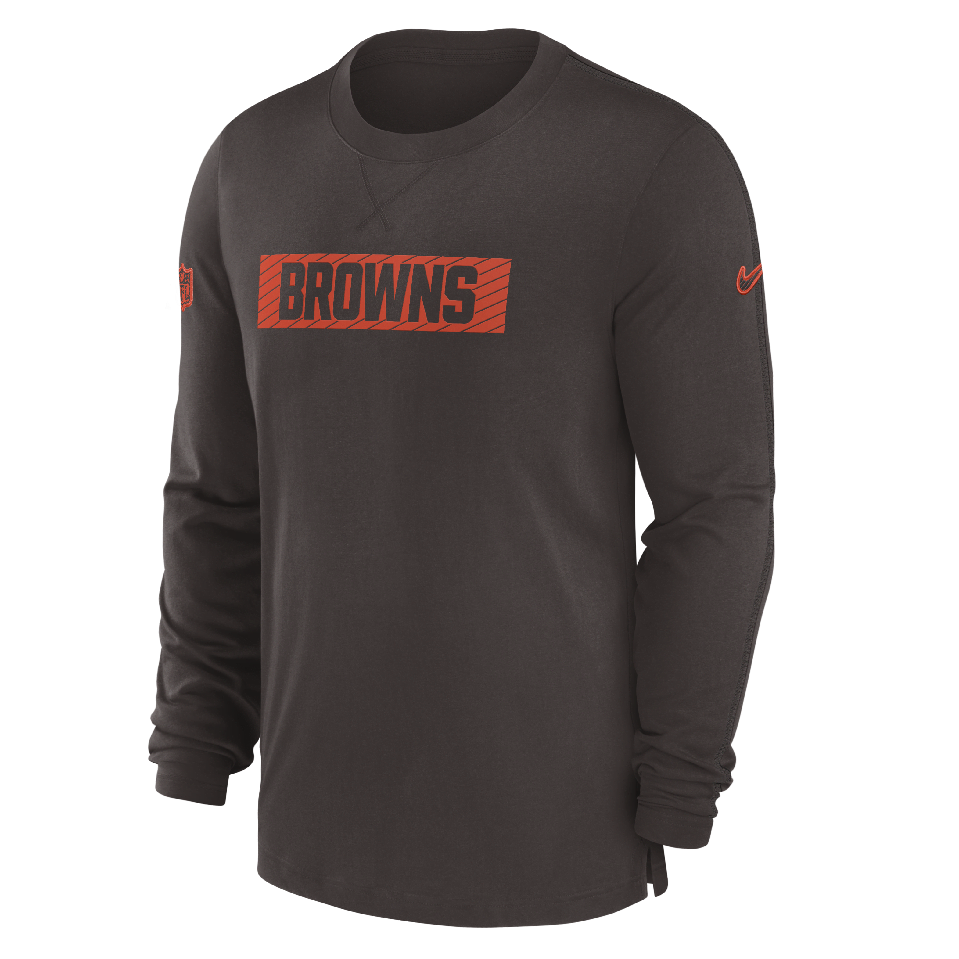 Cleveland Browns Sideline Player Team Issue Men’s Nike Dri-FIT Long-Sleeve Top