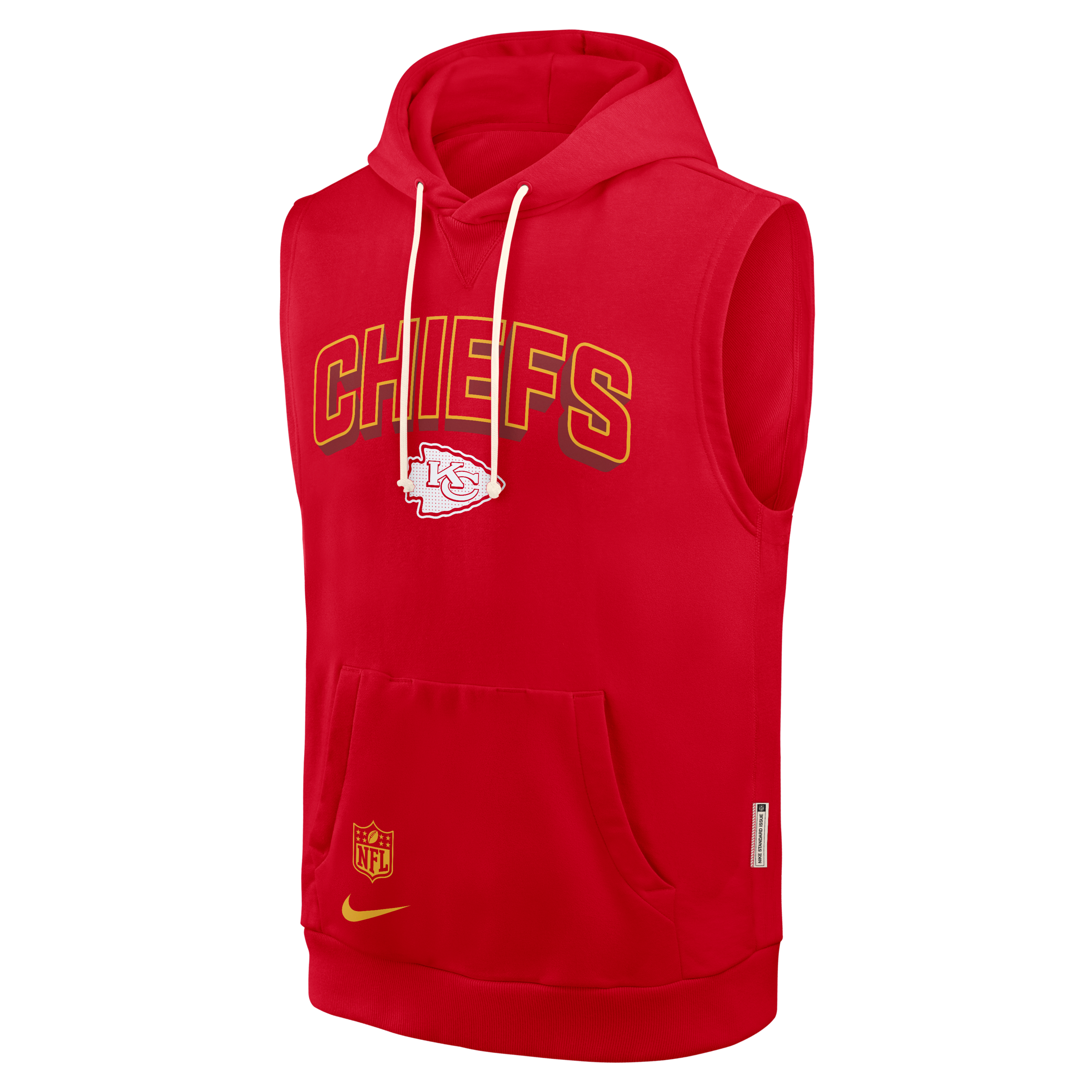 Kansas City Chiefs Sideline Men's Nike Dri-FIT NFL Sleeveless Pullover Hoodie