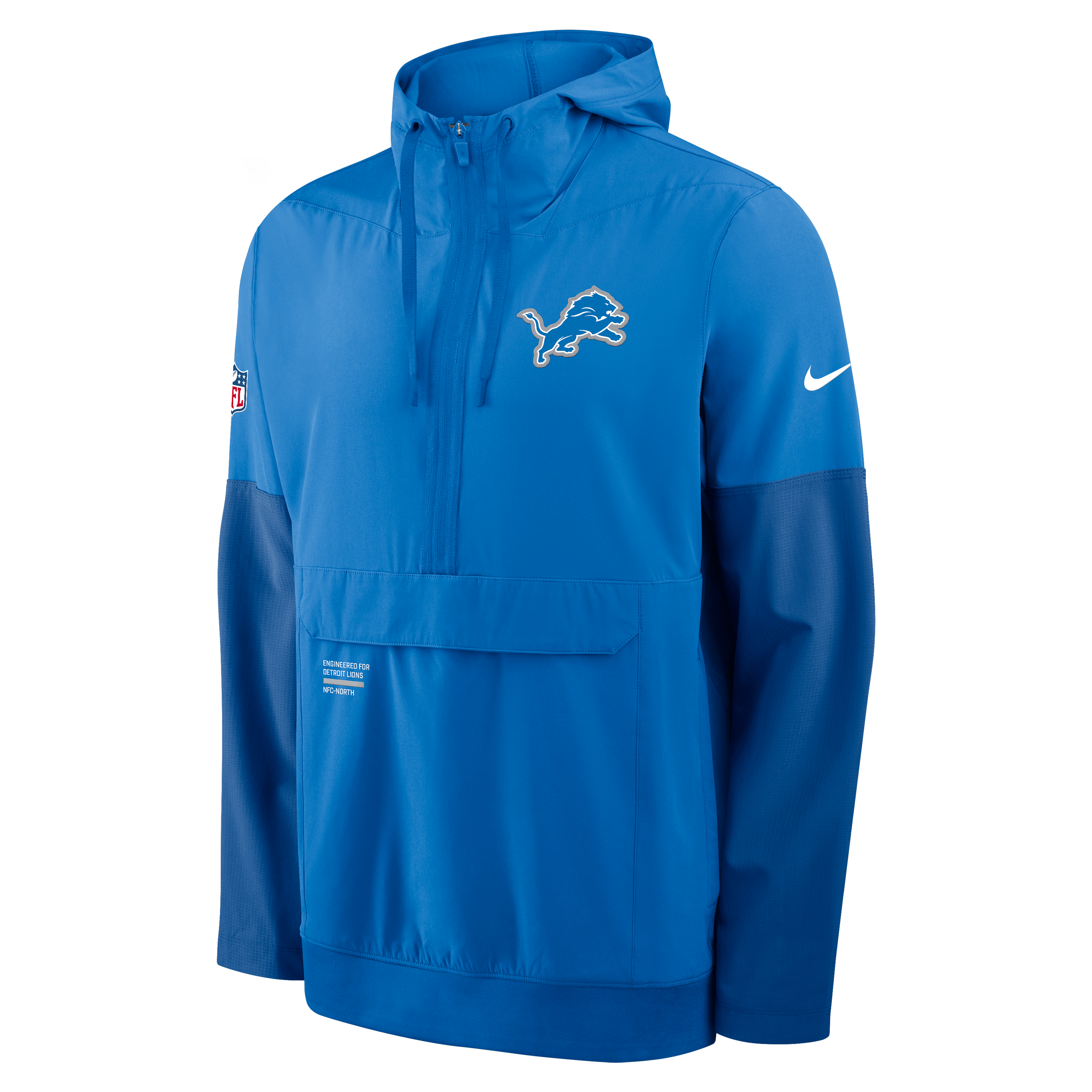 Detroit Lions Well Rounded Anorak Men's Nike NFL 1/2-Zip Hooded Jacket