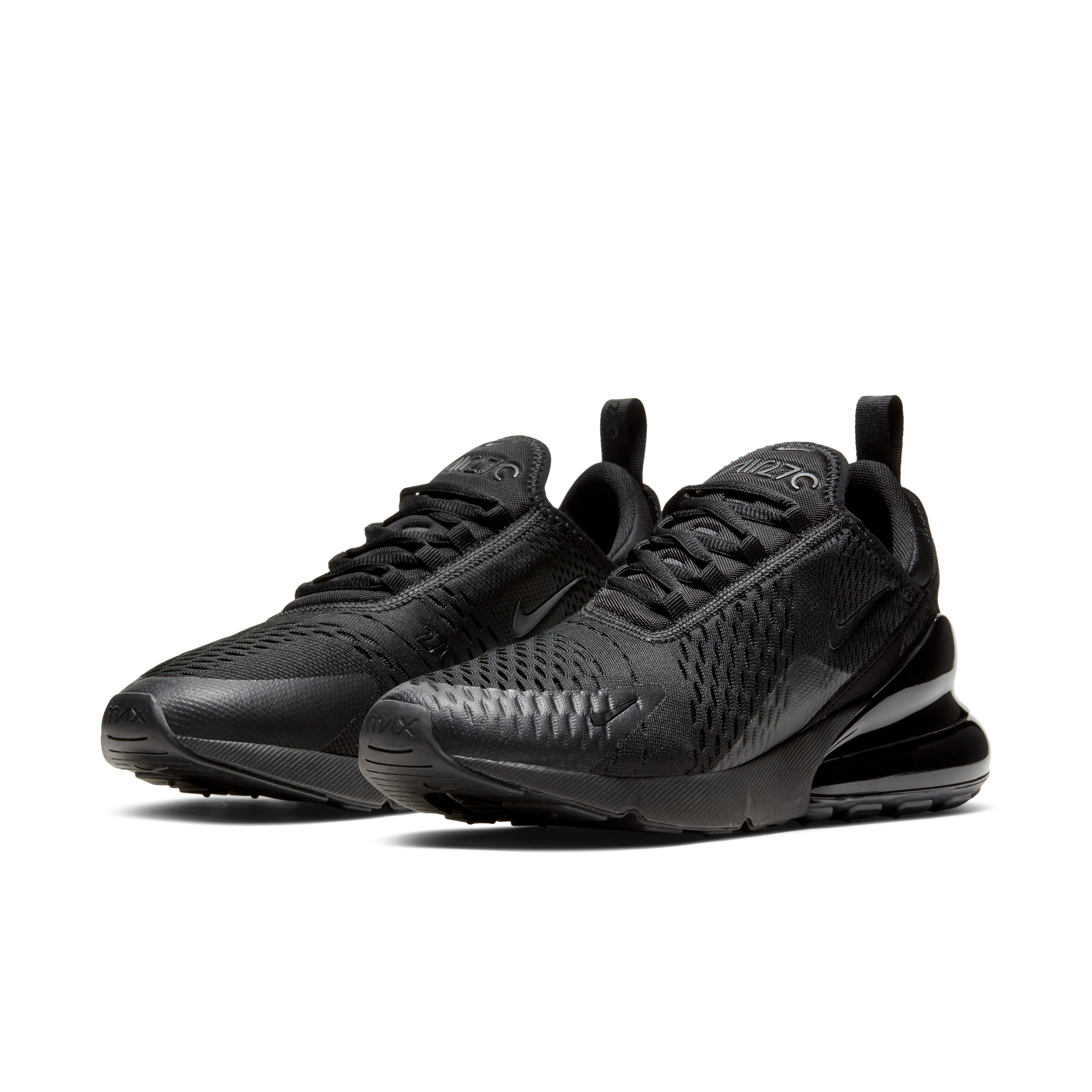 black and grey air max 270