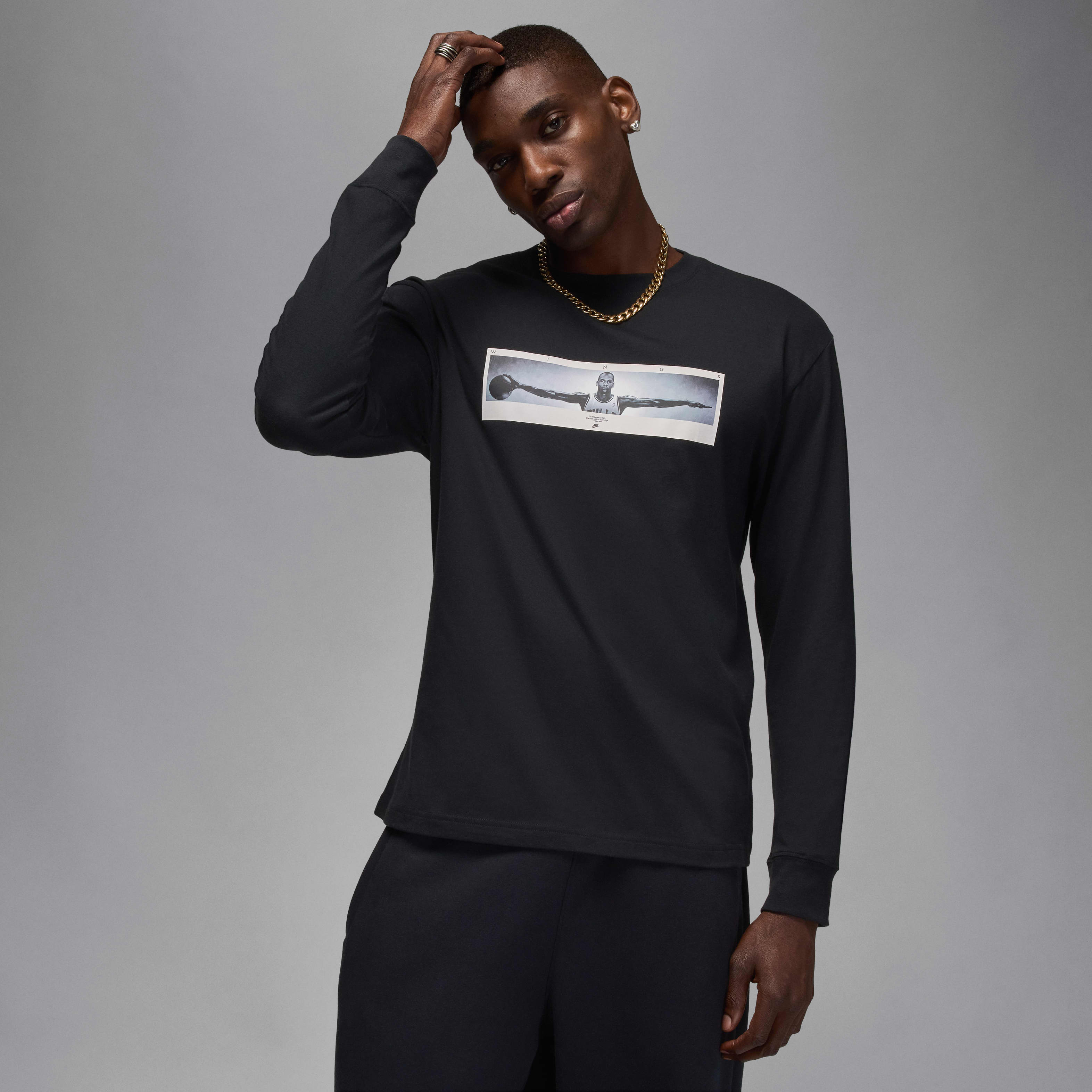 Jordan Men's Long-Sleeve Crew-Neck T-Shirt