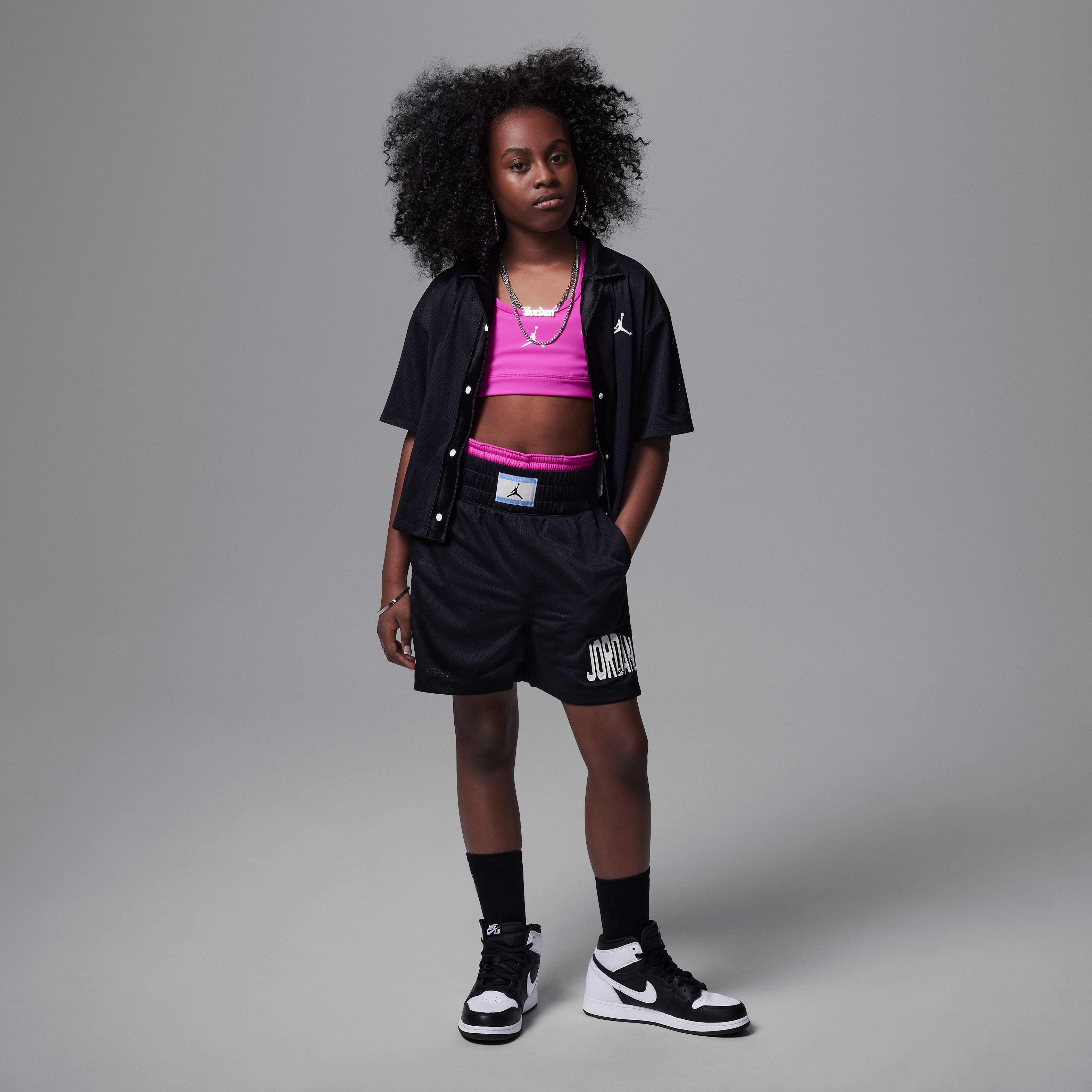 Jordan Dri-FIT Training Camp Little Kids' Jumpman Mesh Shorts