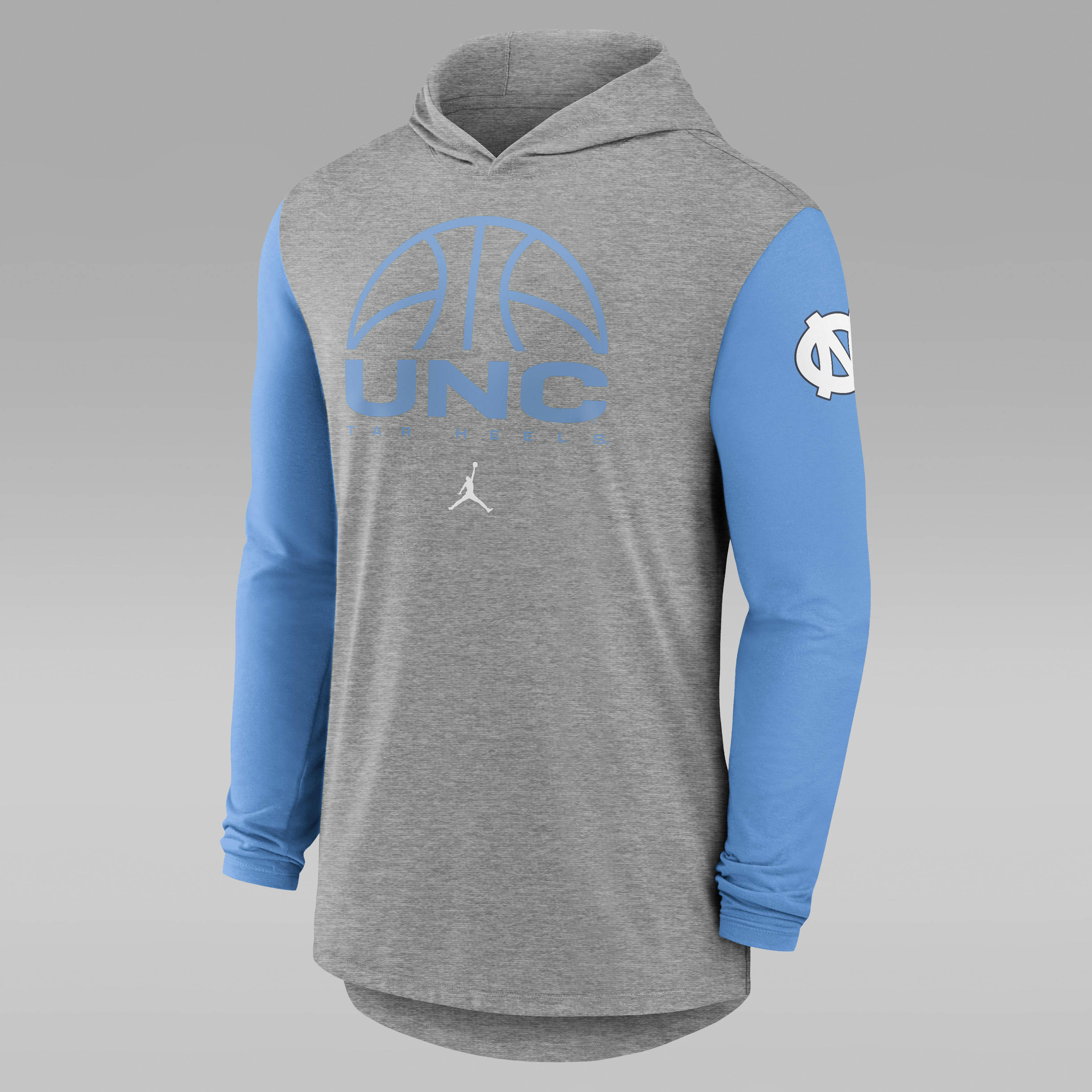 North Carolina Basketball Men's Jordan Brand Dri-FIT College Long-Sleeve Hooded T-Shirt