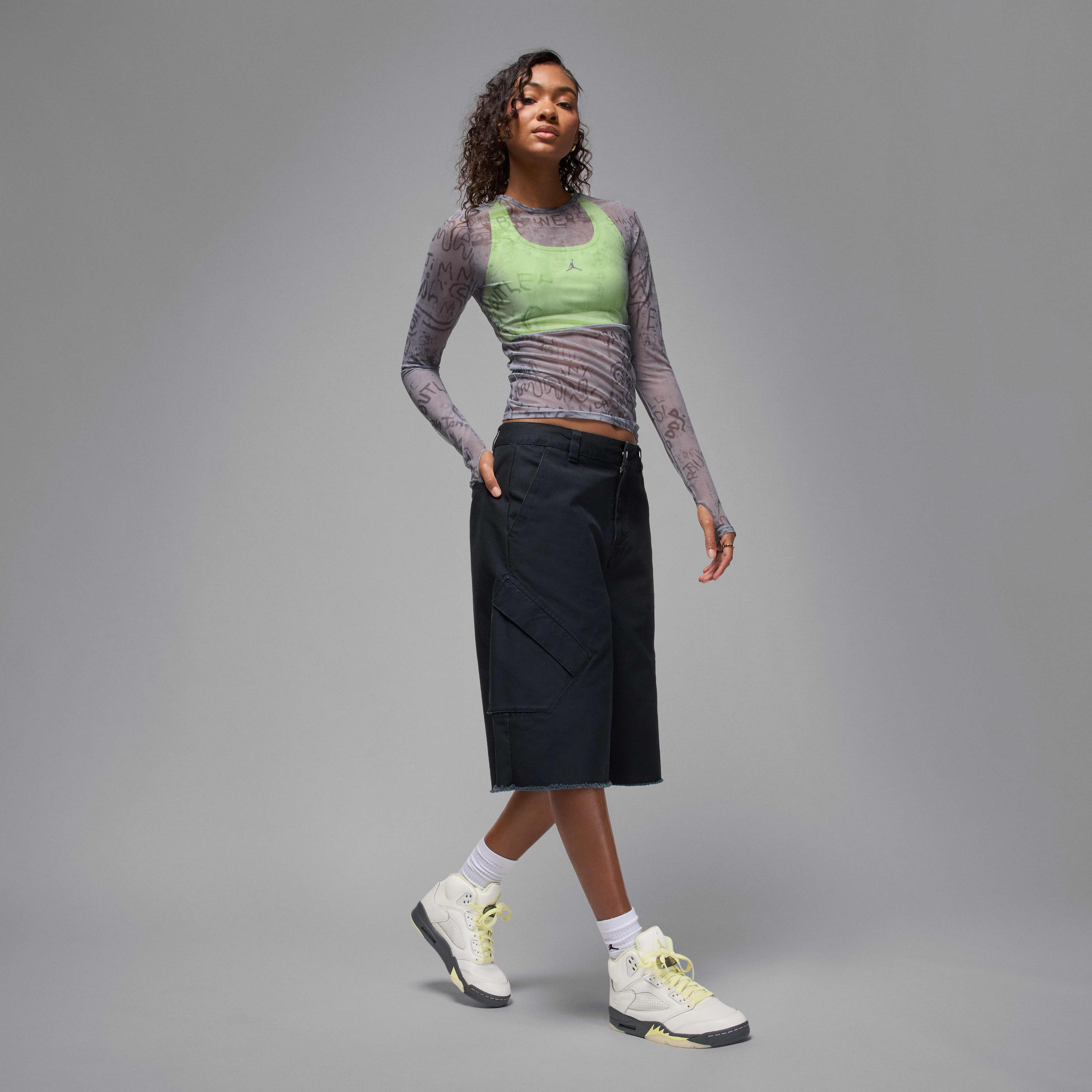 Air Jordan 5 Retro "Luminous Green and Sail" Women's Shoes