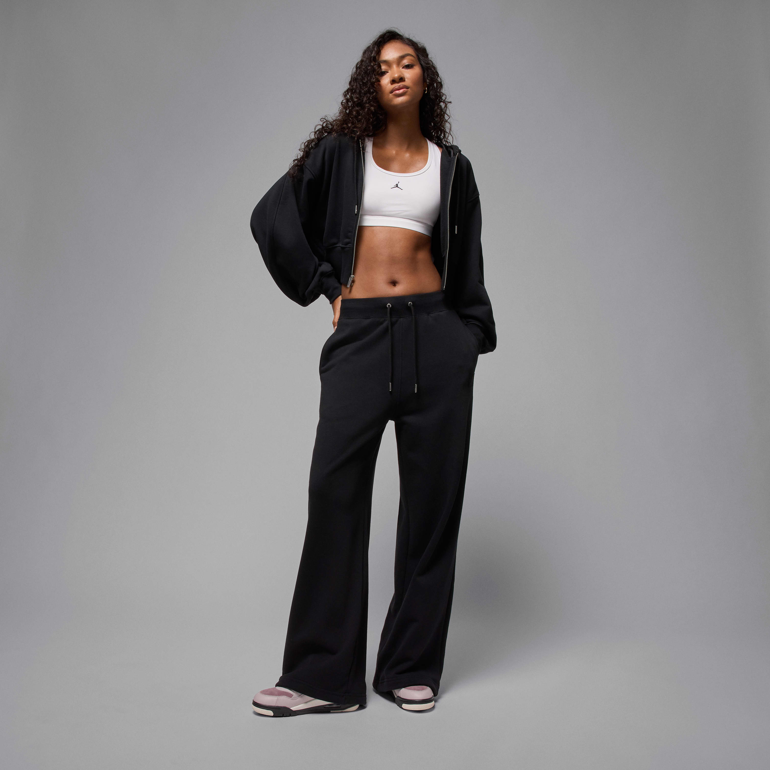 Jordan Flight Fleece Women's Cropped Satin-Lined Hoodie